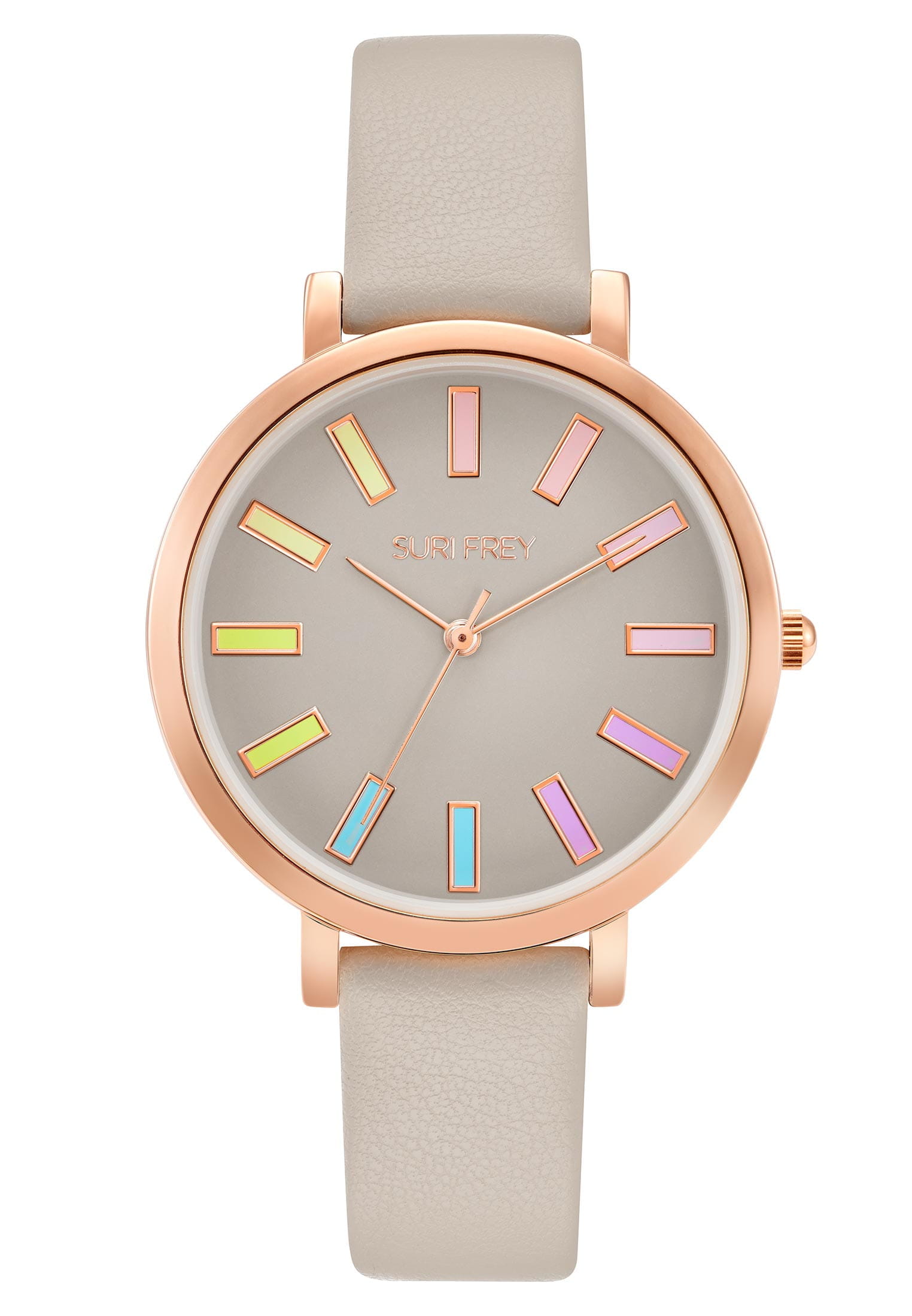 6056_01 SURI FREY Damenuhr Cindy Beige 6056 beige roségold