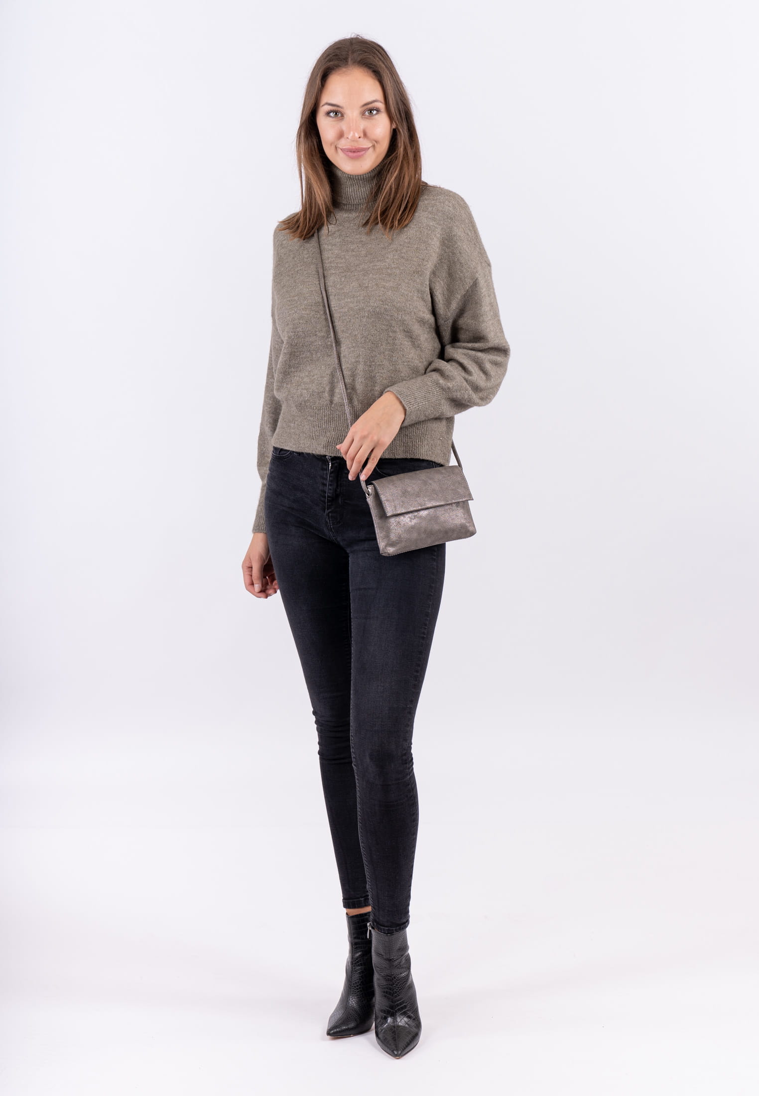 60397833_02 EMILY & NOAH Handtasche mit Überschlag Emma Silber 60397833 darksilver 833