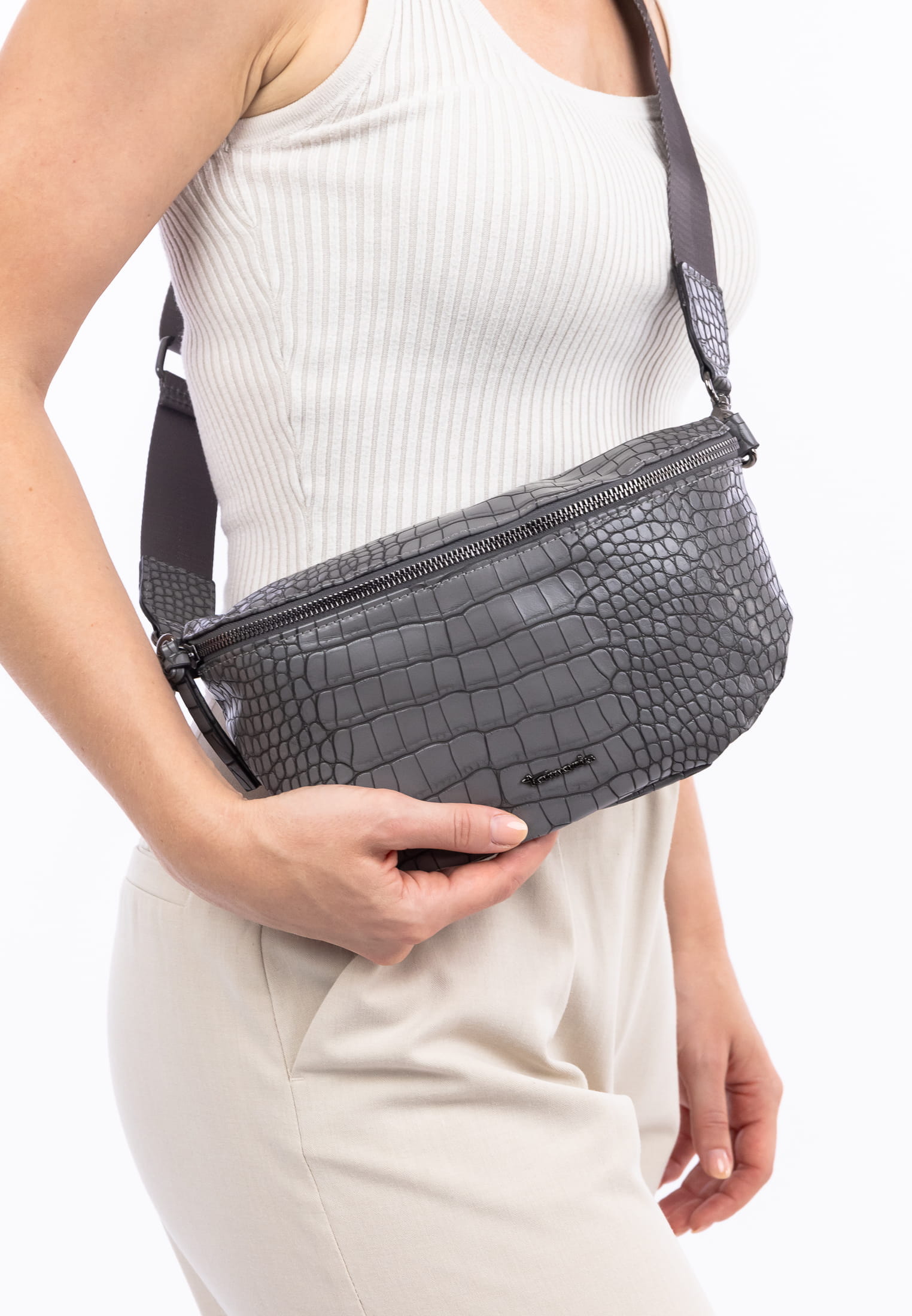 33436840_04 Tamaris Umhängetasche TAS Alessia Kroko Grau 33436840 darkgrey 840