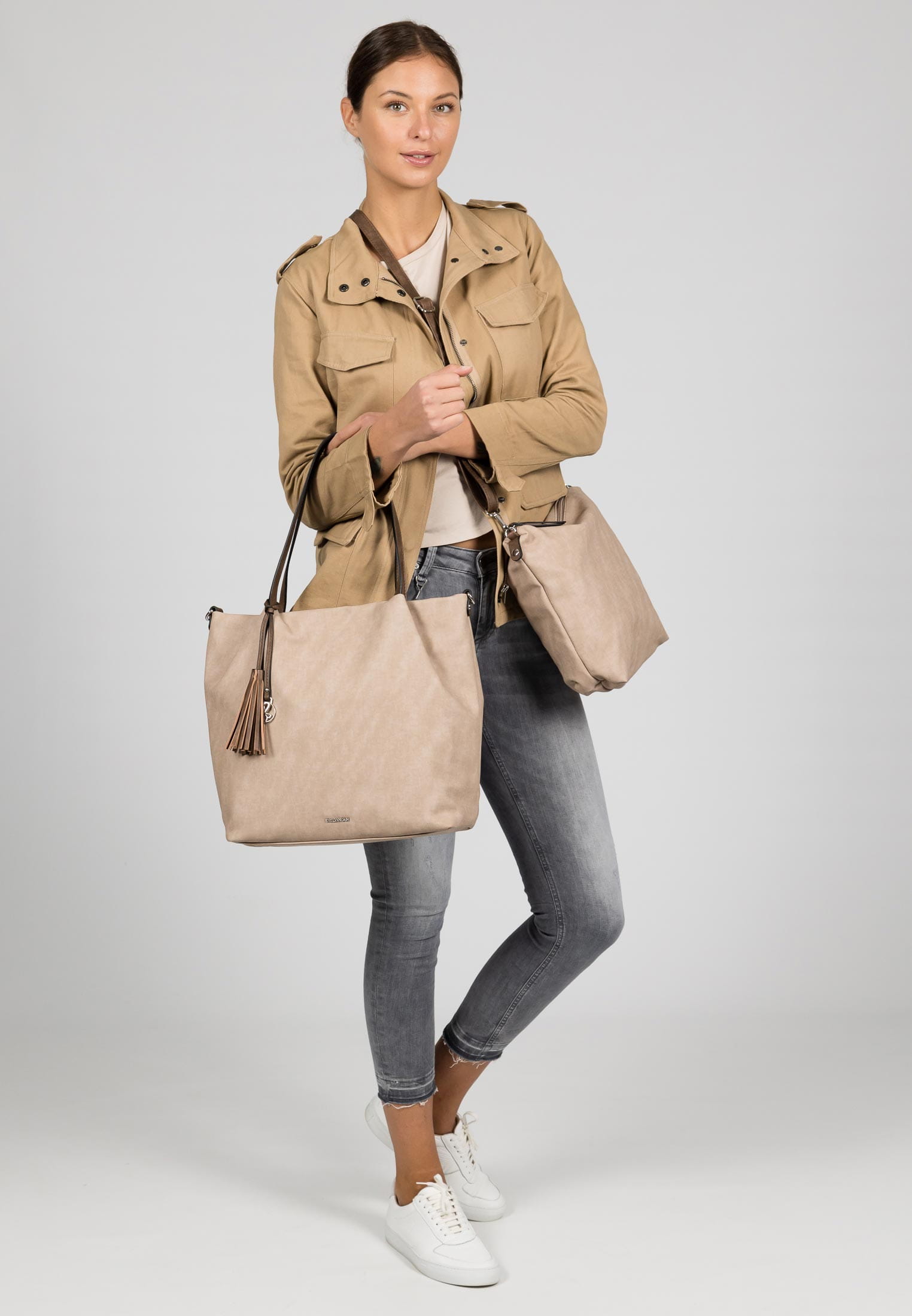 EMILY & NOAH Shopper Elke groß Beige 62792429 sand kombi 429
