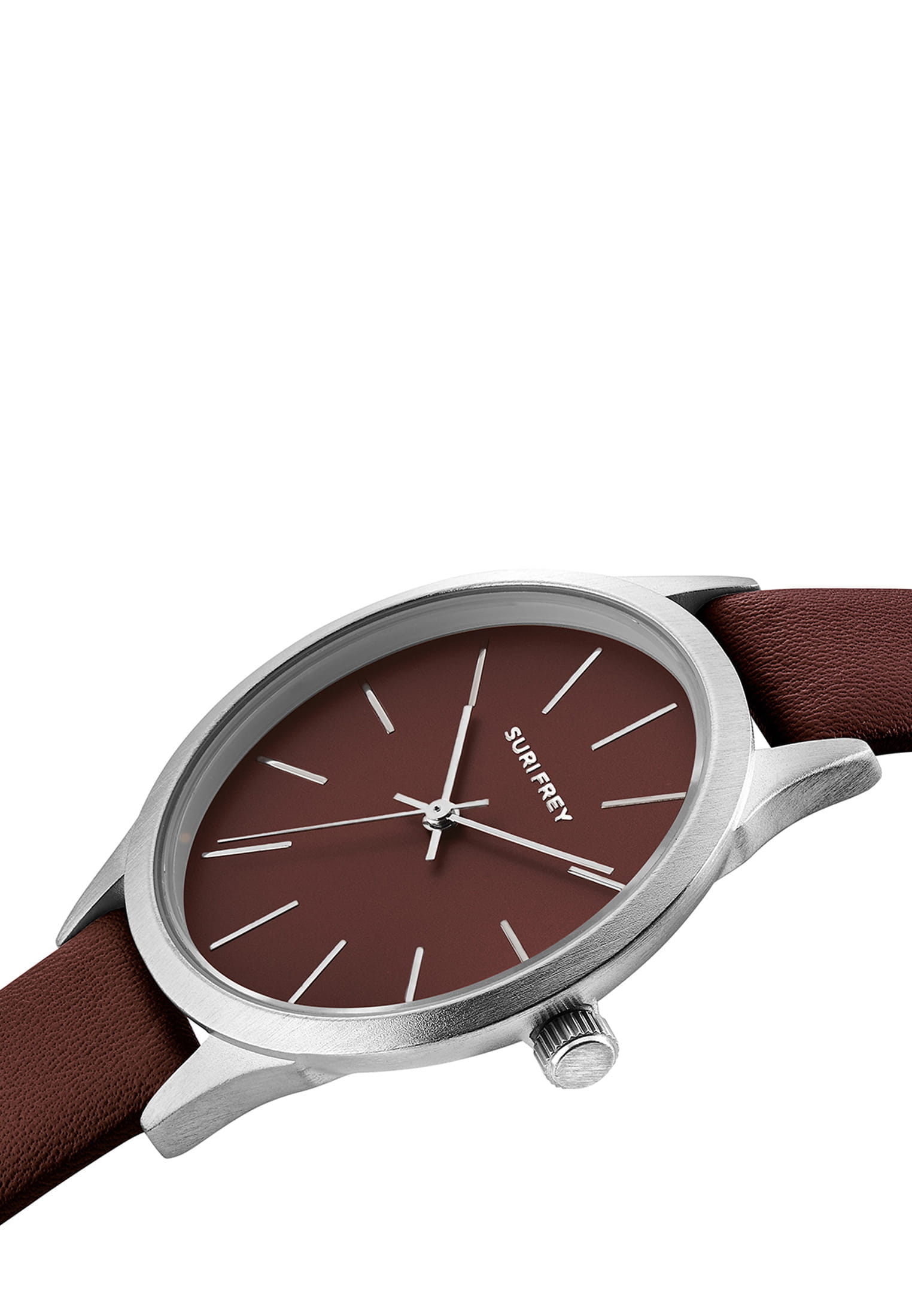 6072_05 SURI FREY Damenuhr SFY Nicky Braun 6072 braun silber