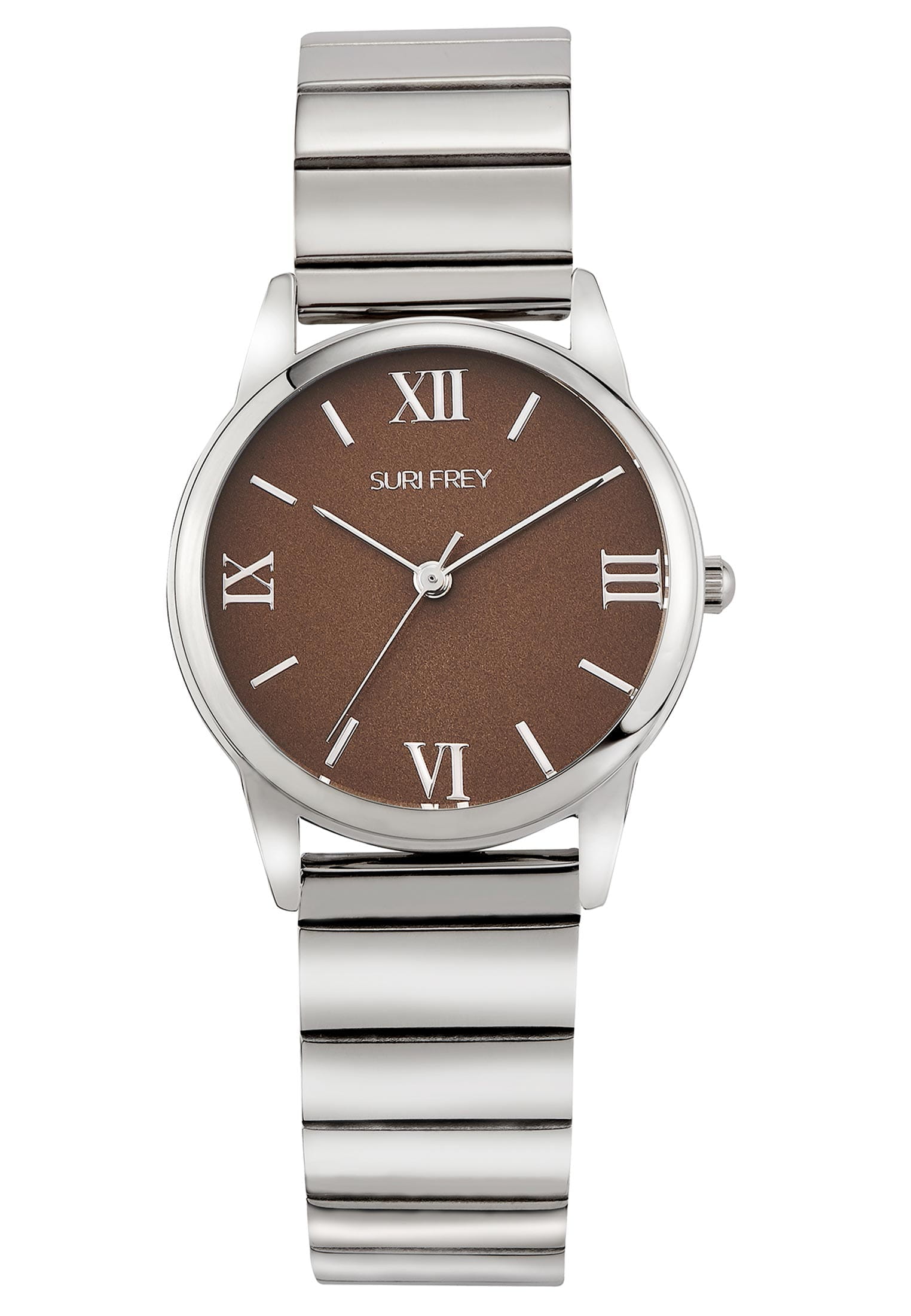 6049_01 SURI FREY Damenuhr Jessy Silber 6049 silber braun