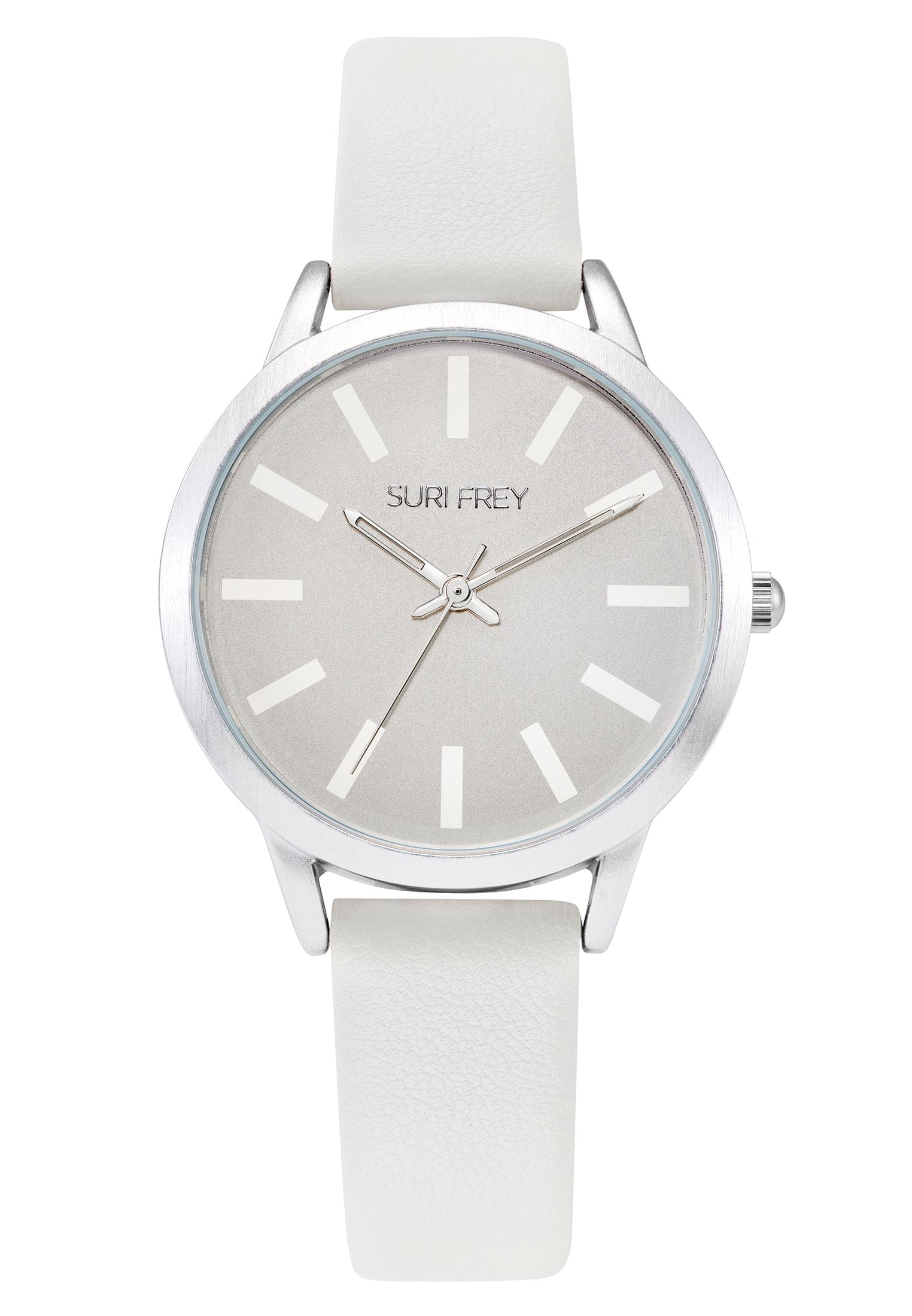 6057_01 SURI FREY Damenuhr Lissy Creme 6057 creme silber