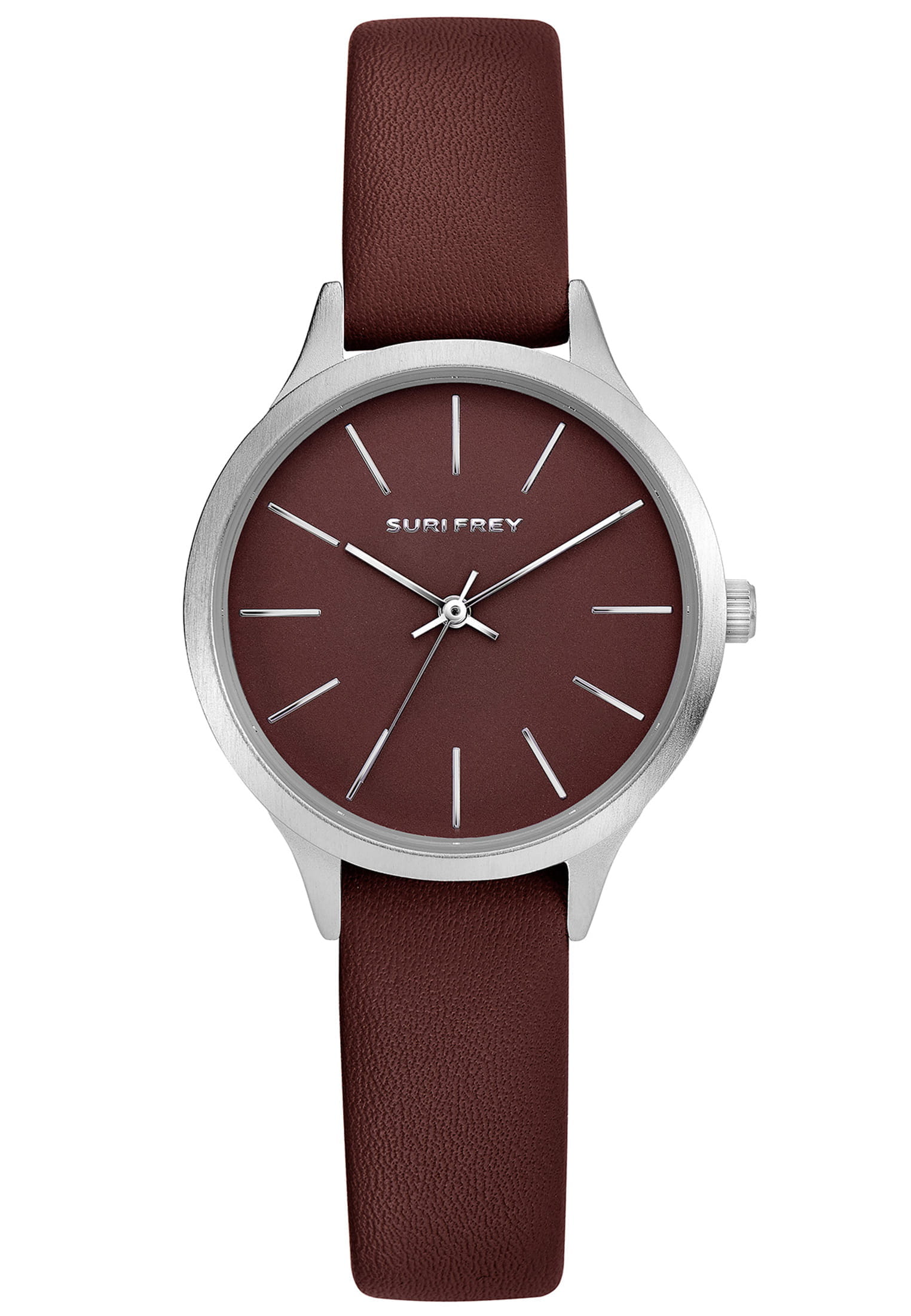 6072_01 SURI FREY Damenuhr SFY Nicky Braun 6072 braun silber