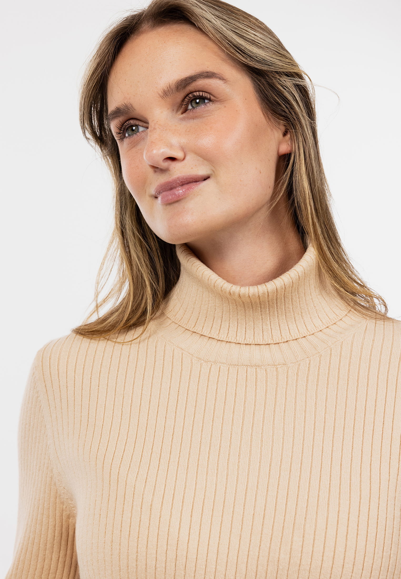 SURI FREY Rollkragenpullover Freyday Beige SFW10014-S-400 S