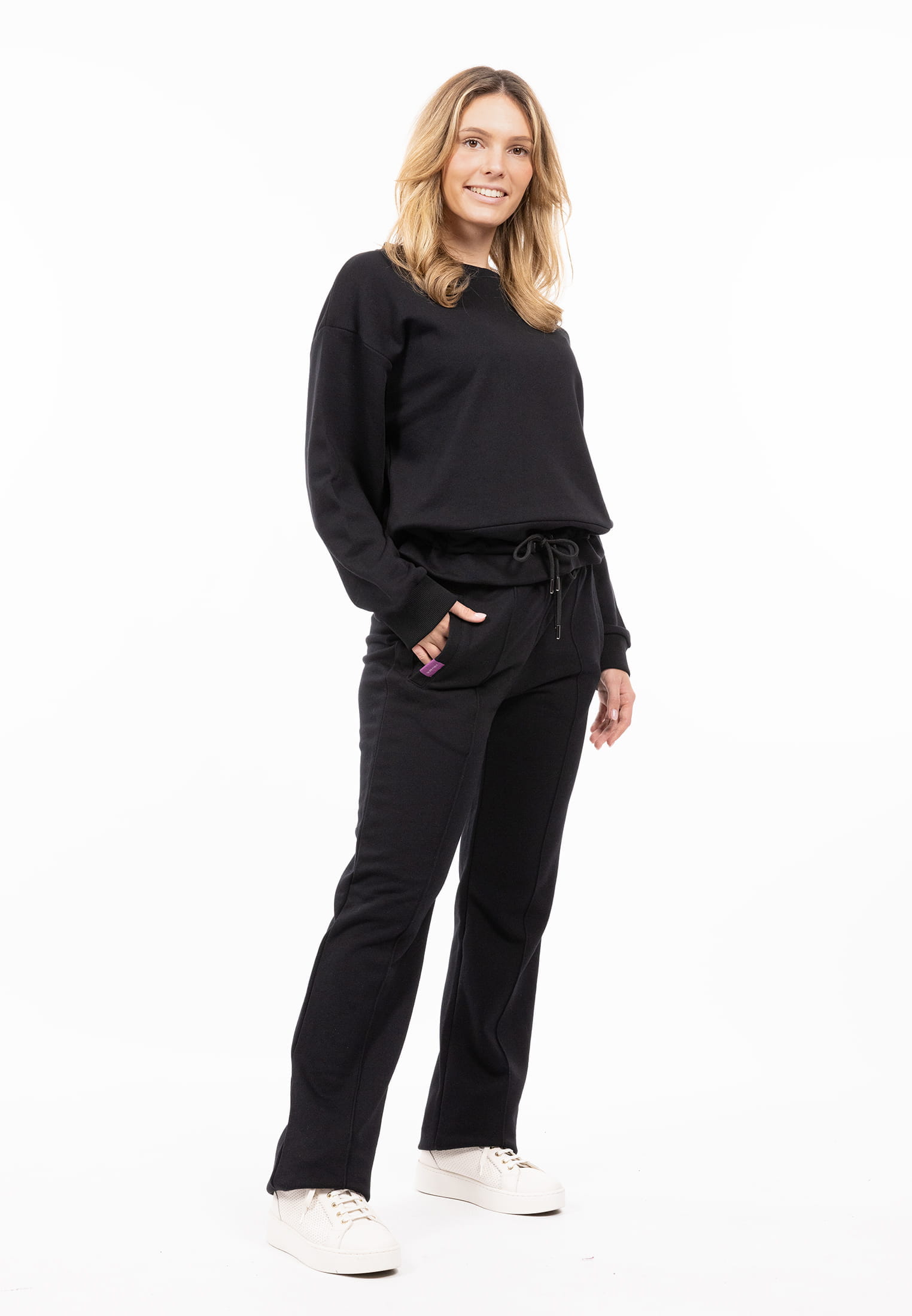 SFW10020-XS-100_02 SURI FREY Sweatshirt mit Kordelzug Freyday Schwarz SFW10020-XS-100 XS