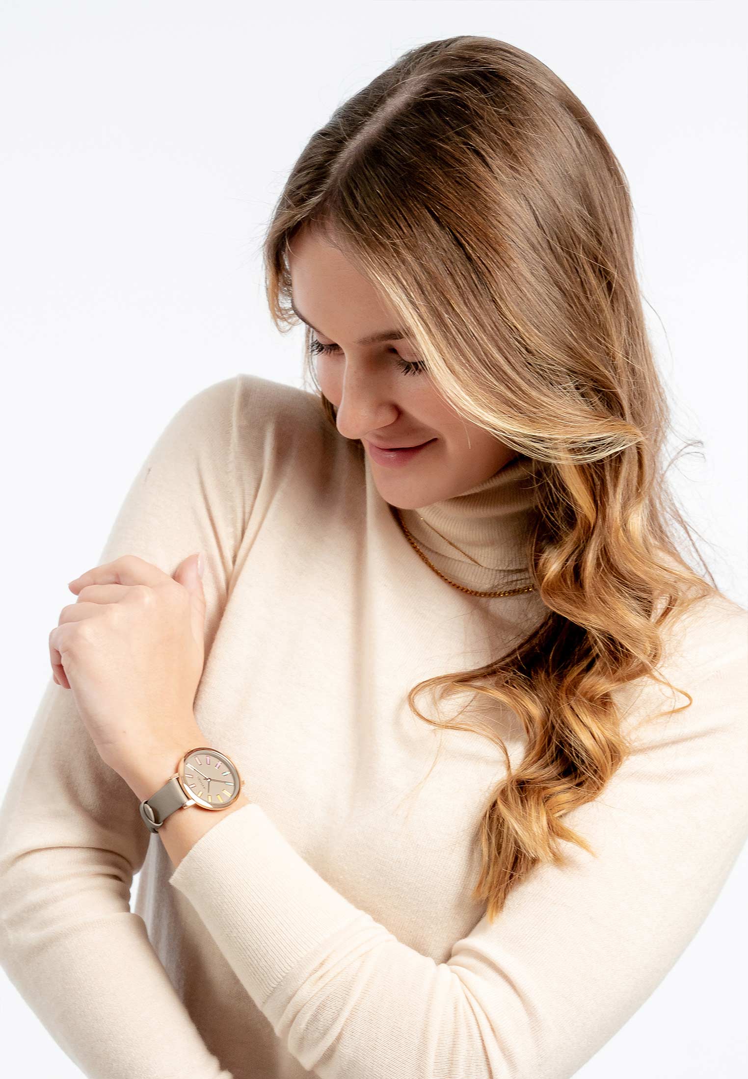 6056_04 SURI FREY Damenuhr Cindy Beige 6056 beige roségold