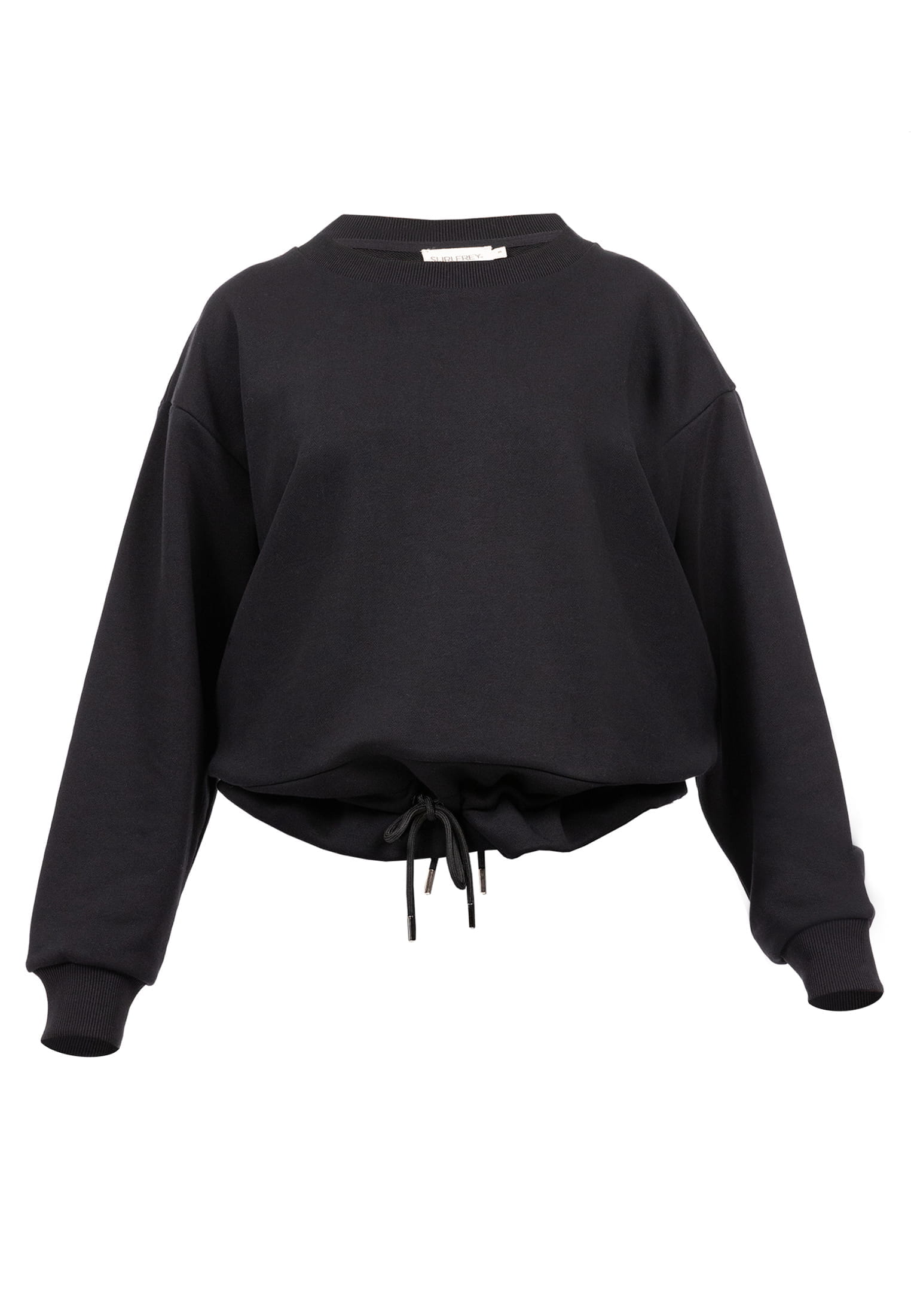SFW10020-XS-100_01 SURI FREY Sweatshirt mit Kordelzug Freyday Schwarz SFW10020-XS-100 XS