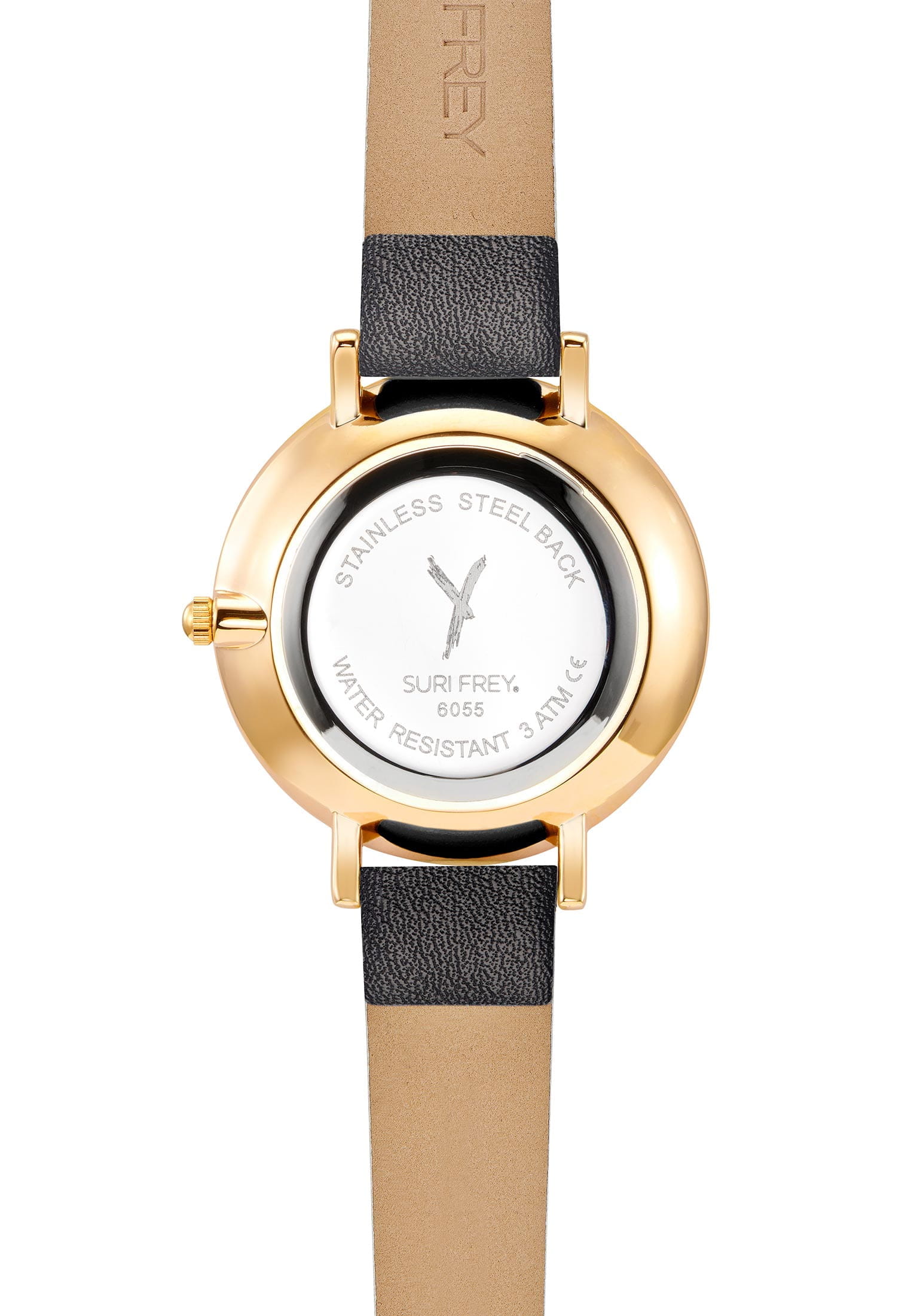 6055_07 SURI FREY Damenuhr Cindy Schwarz 6055 schwarz gold