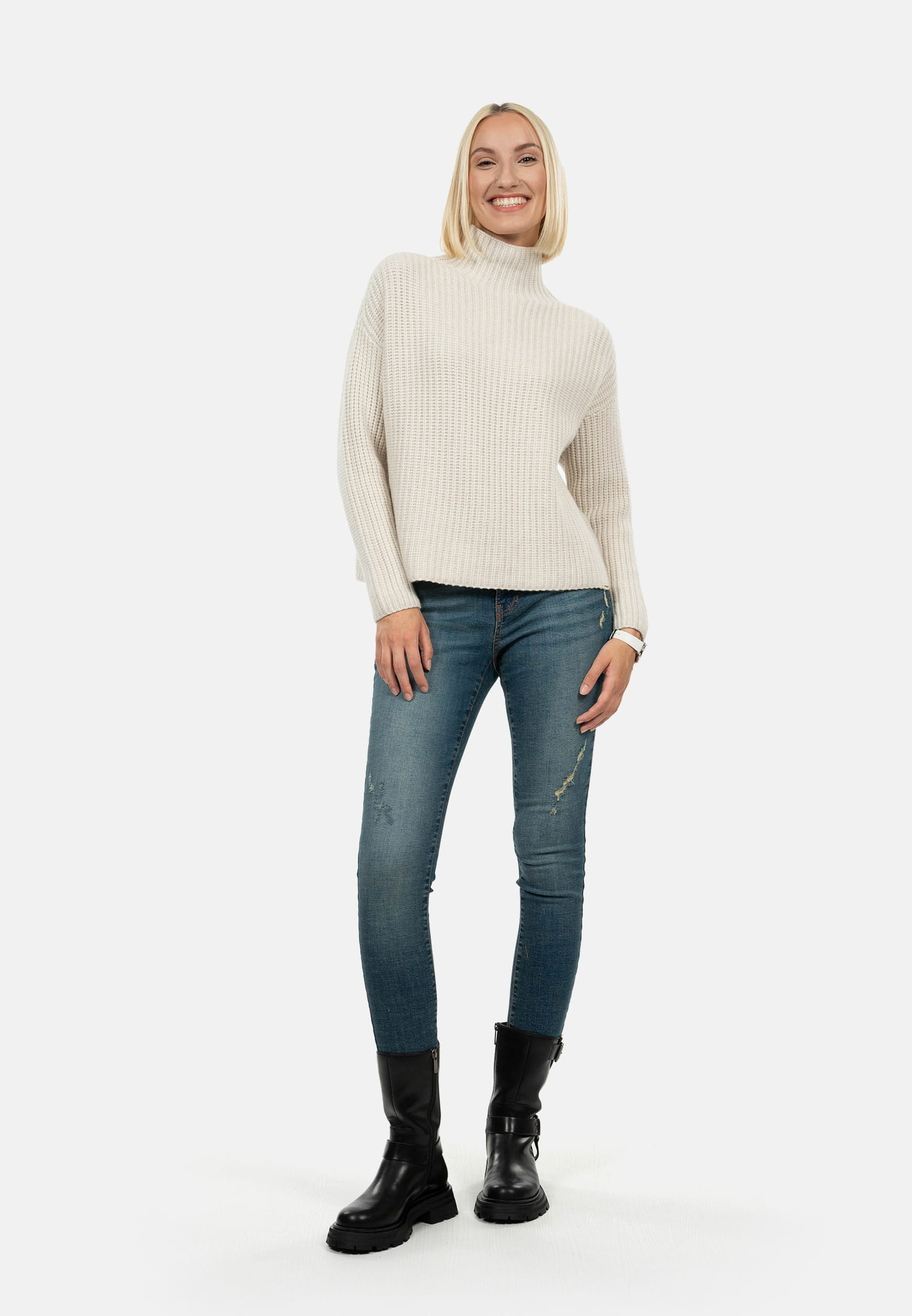 SURI FREY Strickpullover mit Turtleneck SFY Freyday Beige SFW10039-ONESIZE-400 beige 400