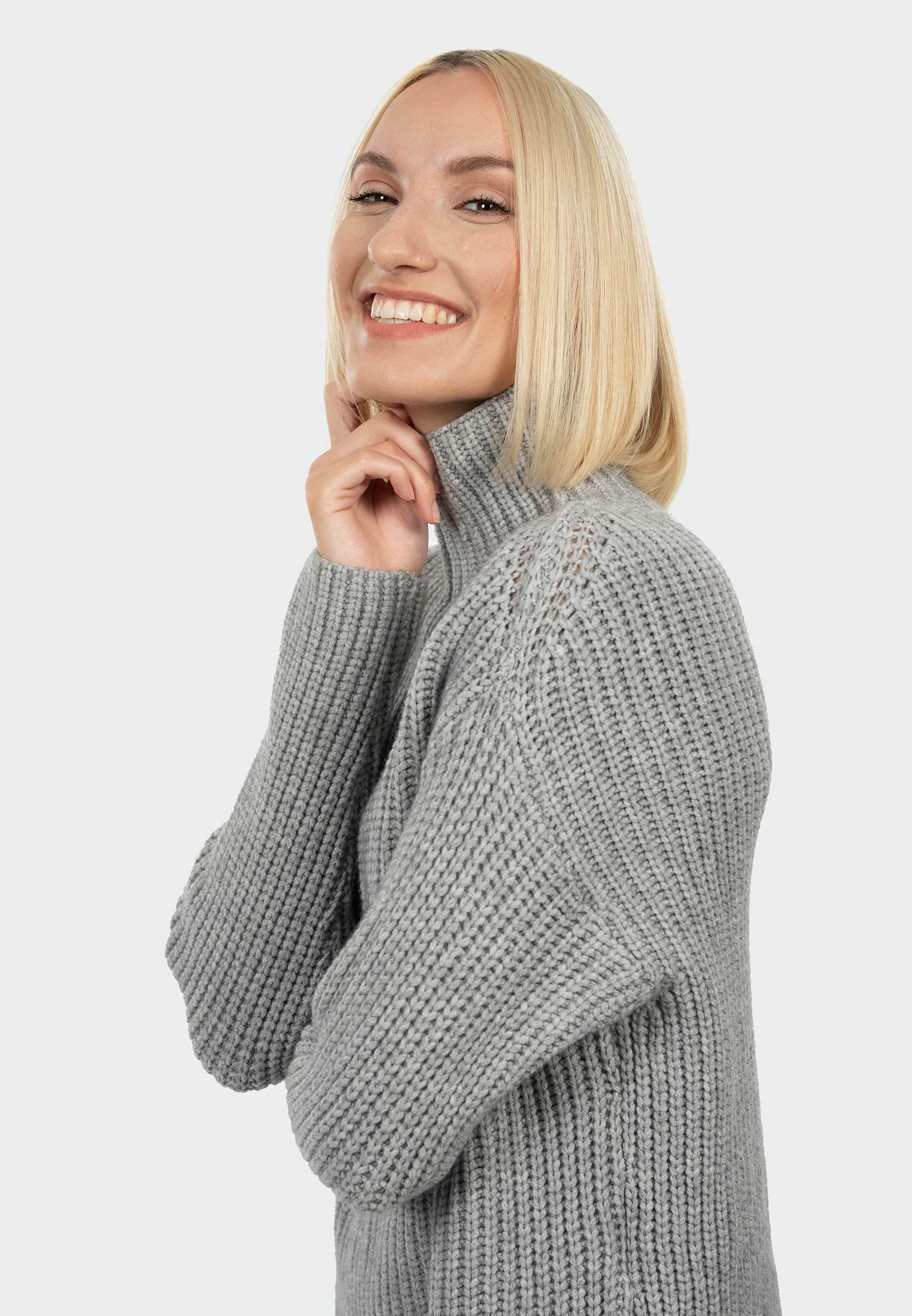 SURI FREY Strickpullover mit Turtleneck SFY Freyday Grau SFW10039-ONESIZE-810 hellgrau 810