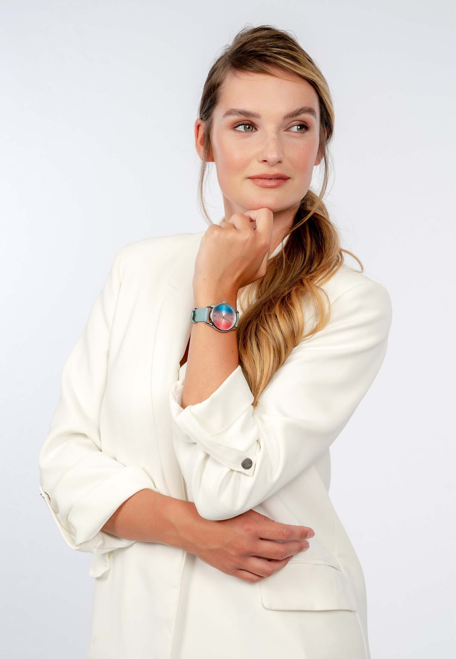 6053_03 SURI FREY Damenuhr Lotty Silber 6053 silber blau