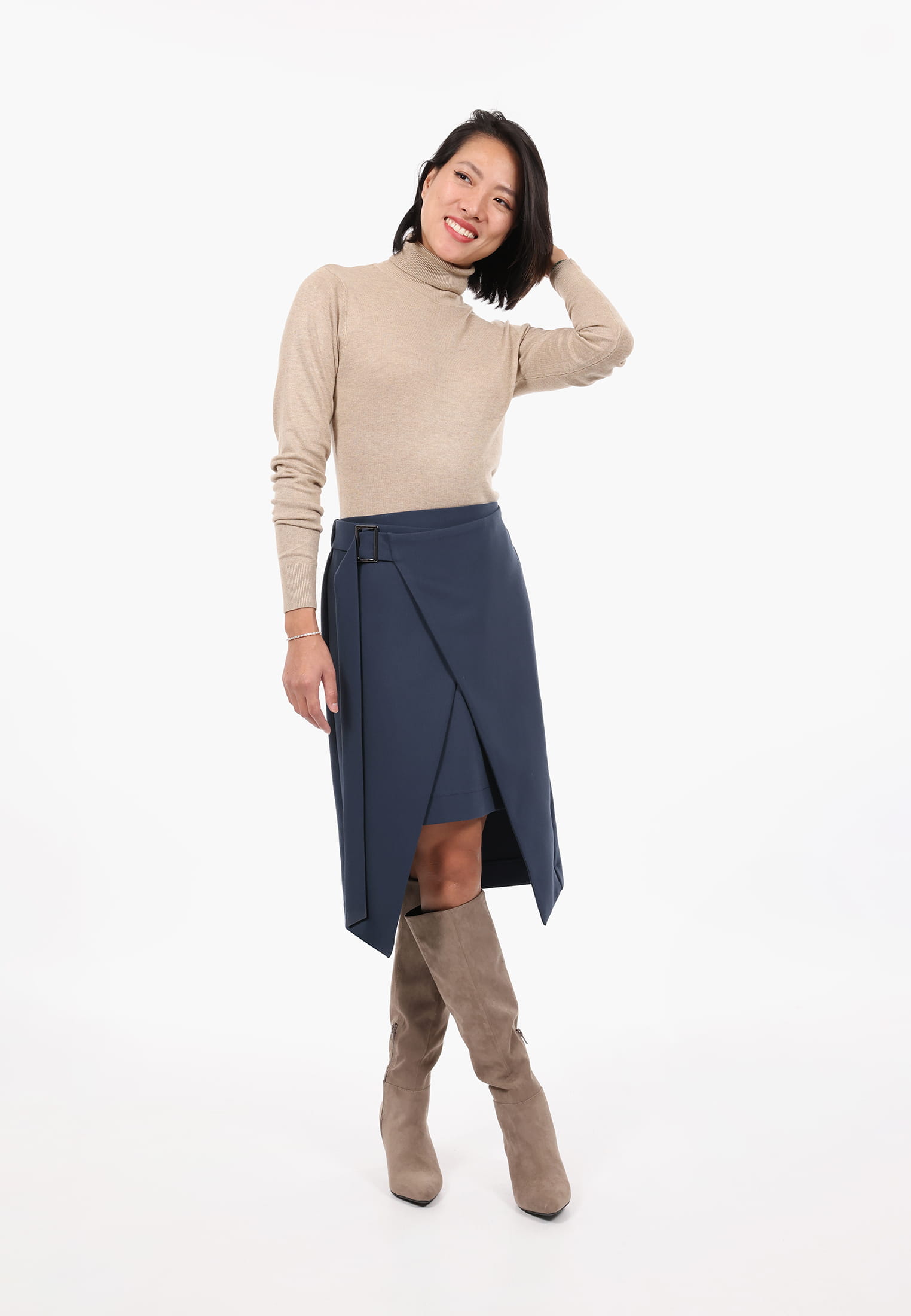 SFW10017-XS-505_02 SURI FREY Bleistiftrock in Wickeloptik Freyday Blau SFW10017-XS-505 XS