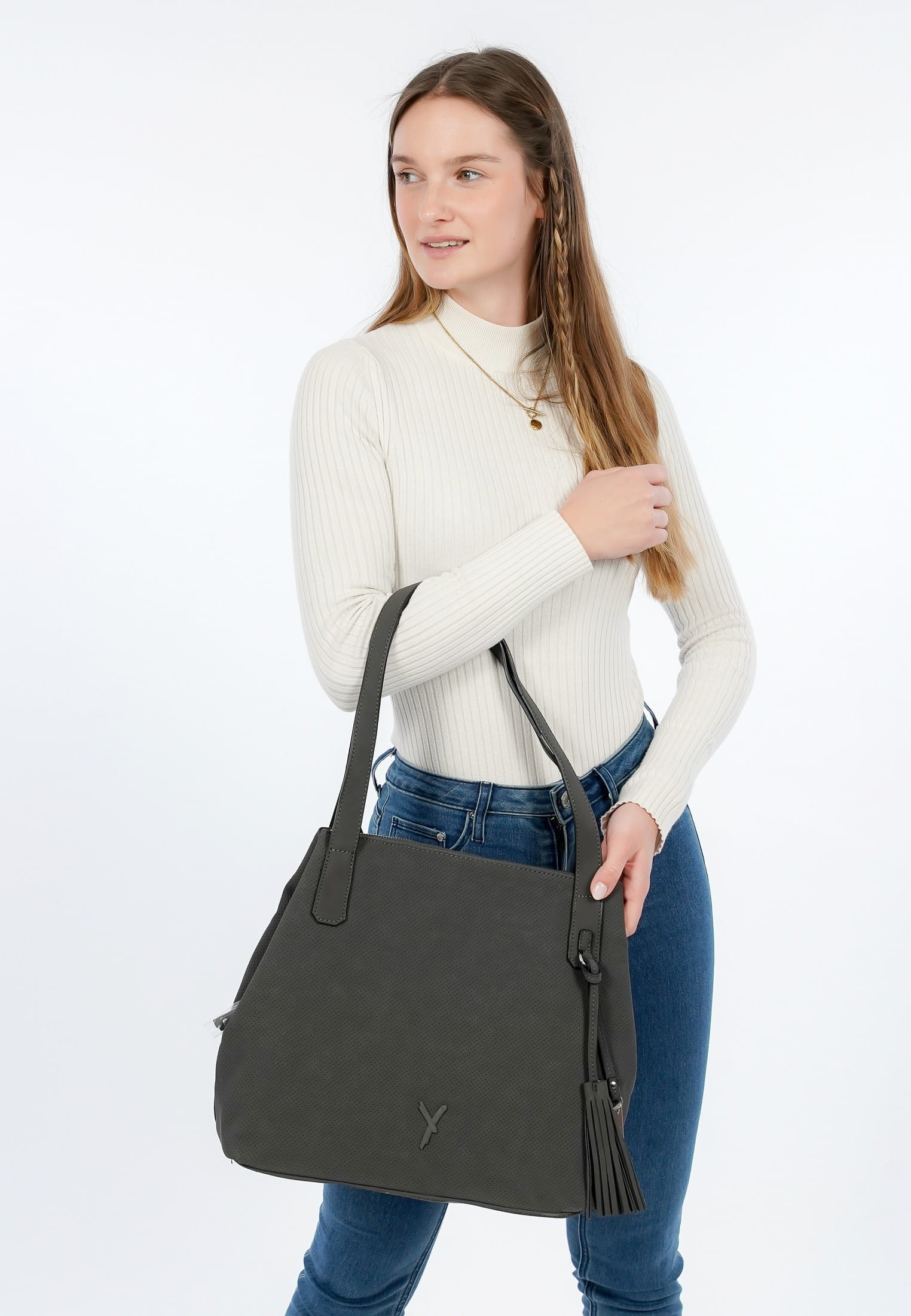 SURI FREY Shopper Romy mittel Grau 12409840 darkgrey 840