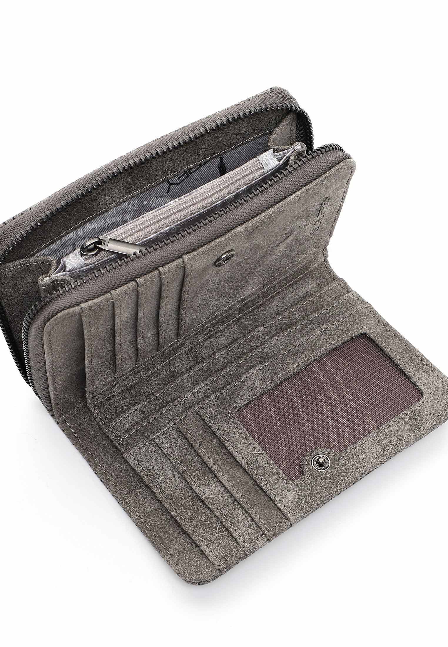 11596840_07 SURI FREY Geldbörse mit Reißverschluss Romy Grau 11596840 darkgrey 840