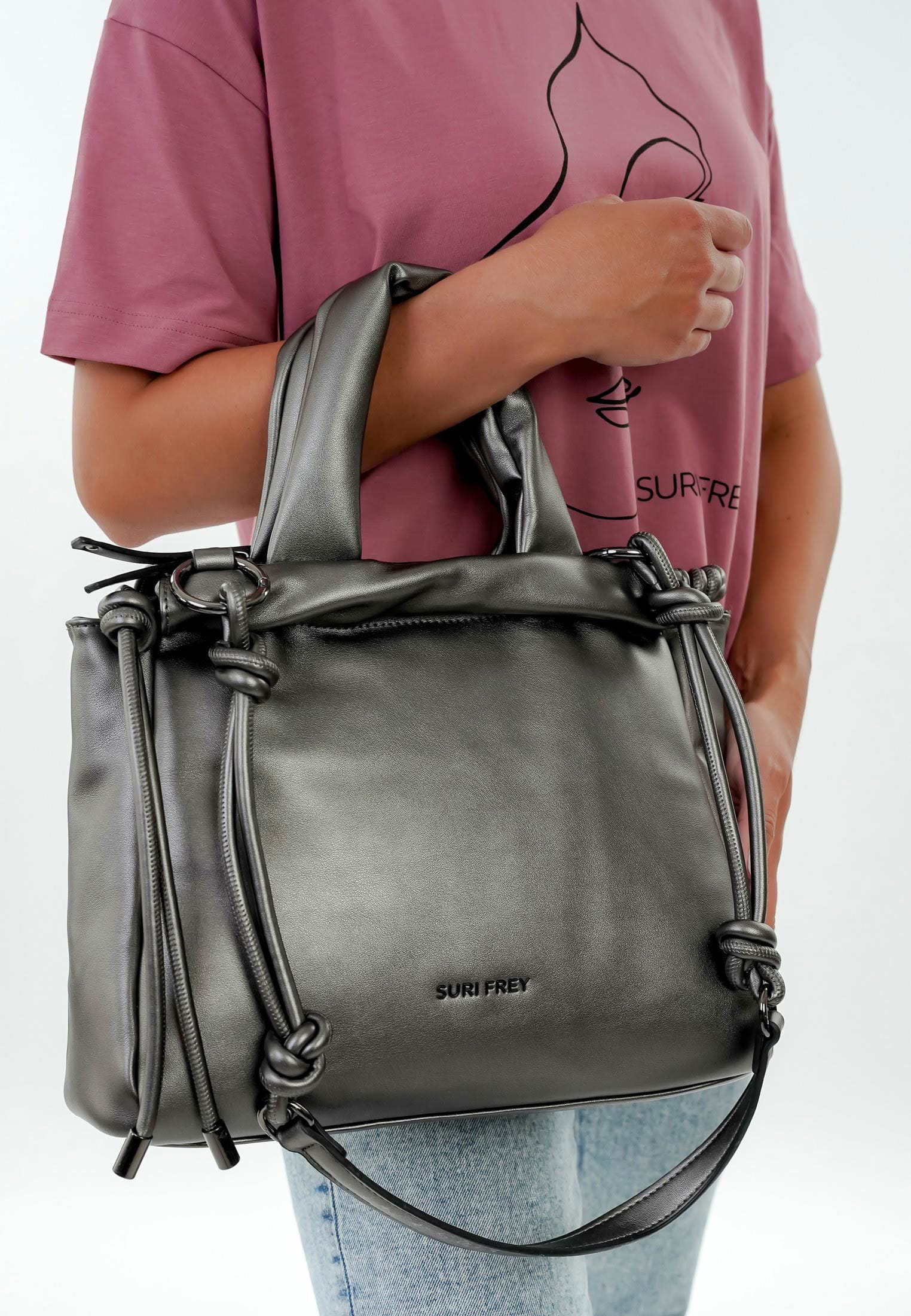 SURI FREY Shopper Glory mittel Silber 13861833 darksilver 833