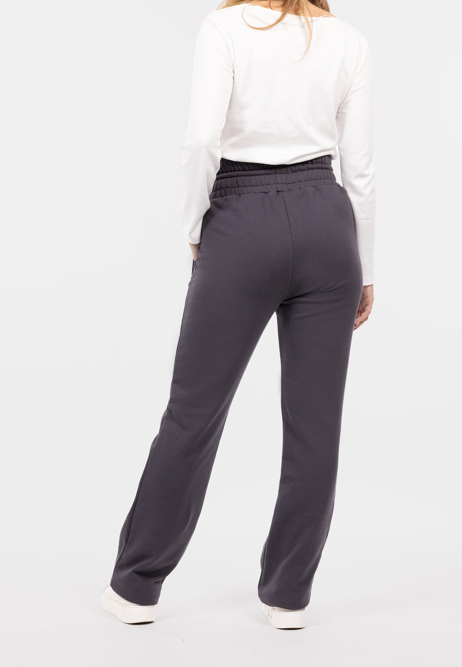 SFW10021-XS-800_06 SURI FREY Sweathose mit hohem Taillenbund Freyday Grau SFW10021-XS-800 XS