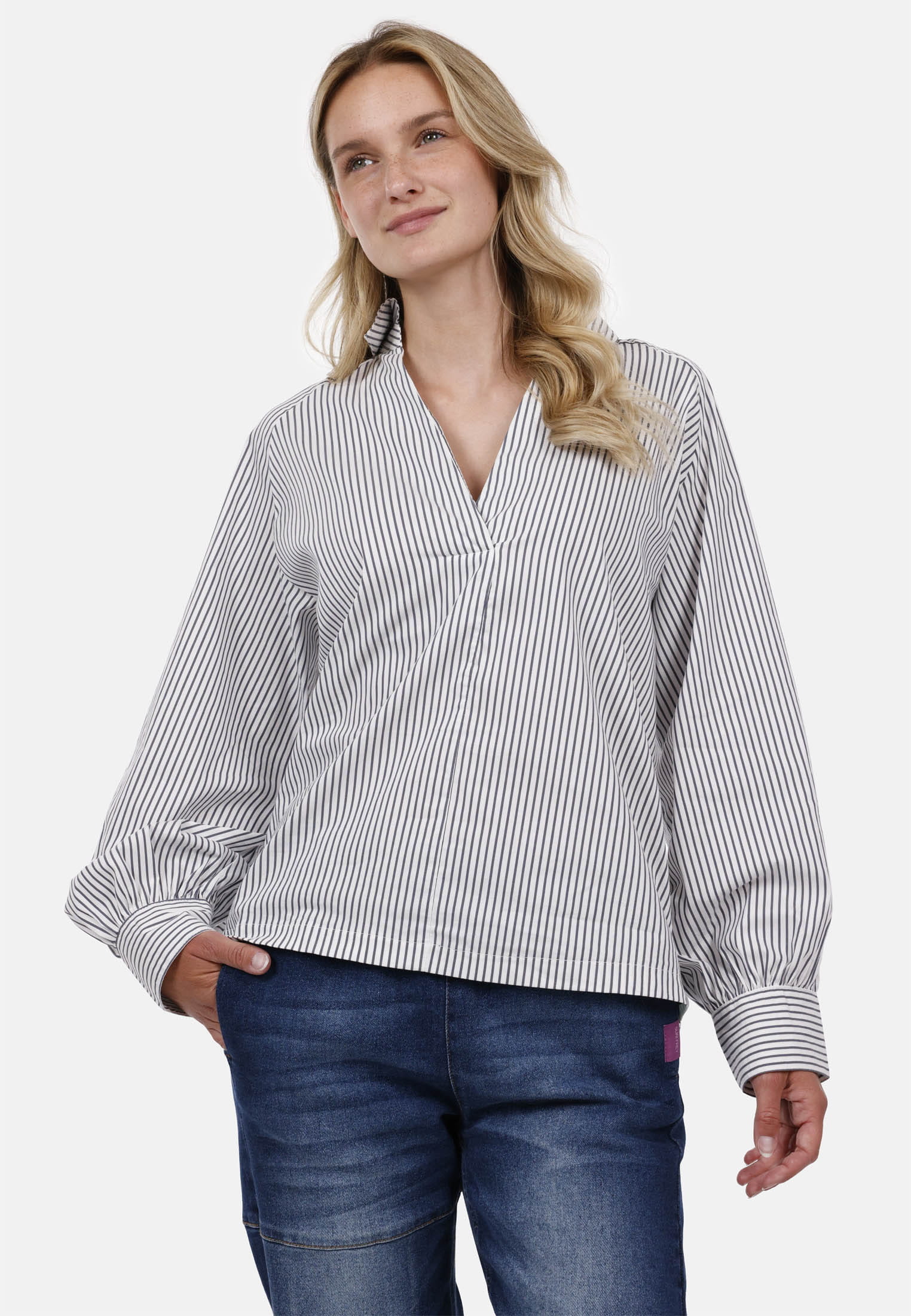SFW10022-XXL-800_05 SURI FREY Streifenbluse SFY Freyday Grau SFW10022-XXL-800 XXL