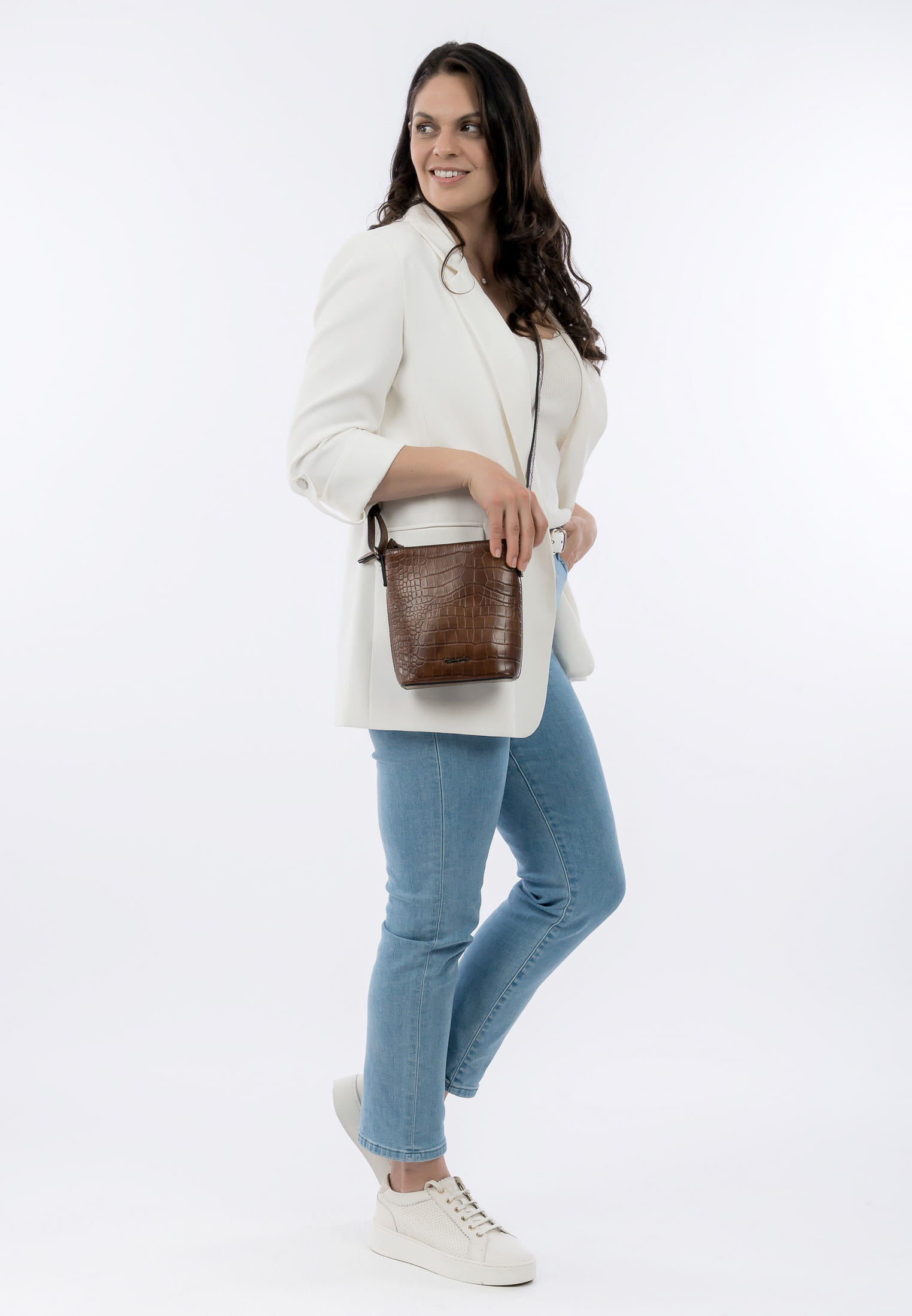 33432700_02 Tamaris Umhängetasche TAS Alessia Kroko klein Braun 33432700 cognac 700