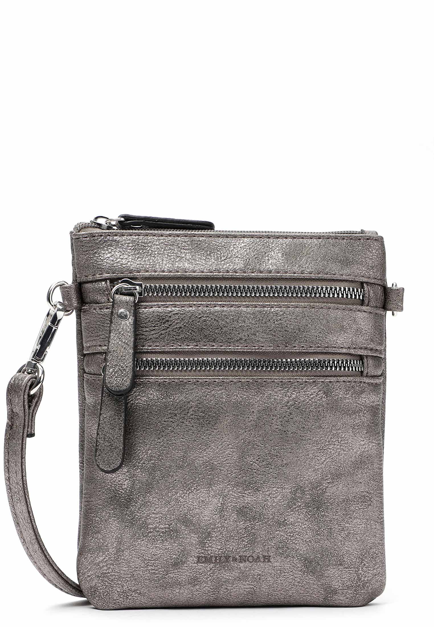 60392833_01 EMILY & NOAH Handtasche mit Reißverschluss Emma Silber 60392833 darksilver 833