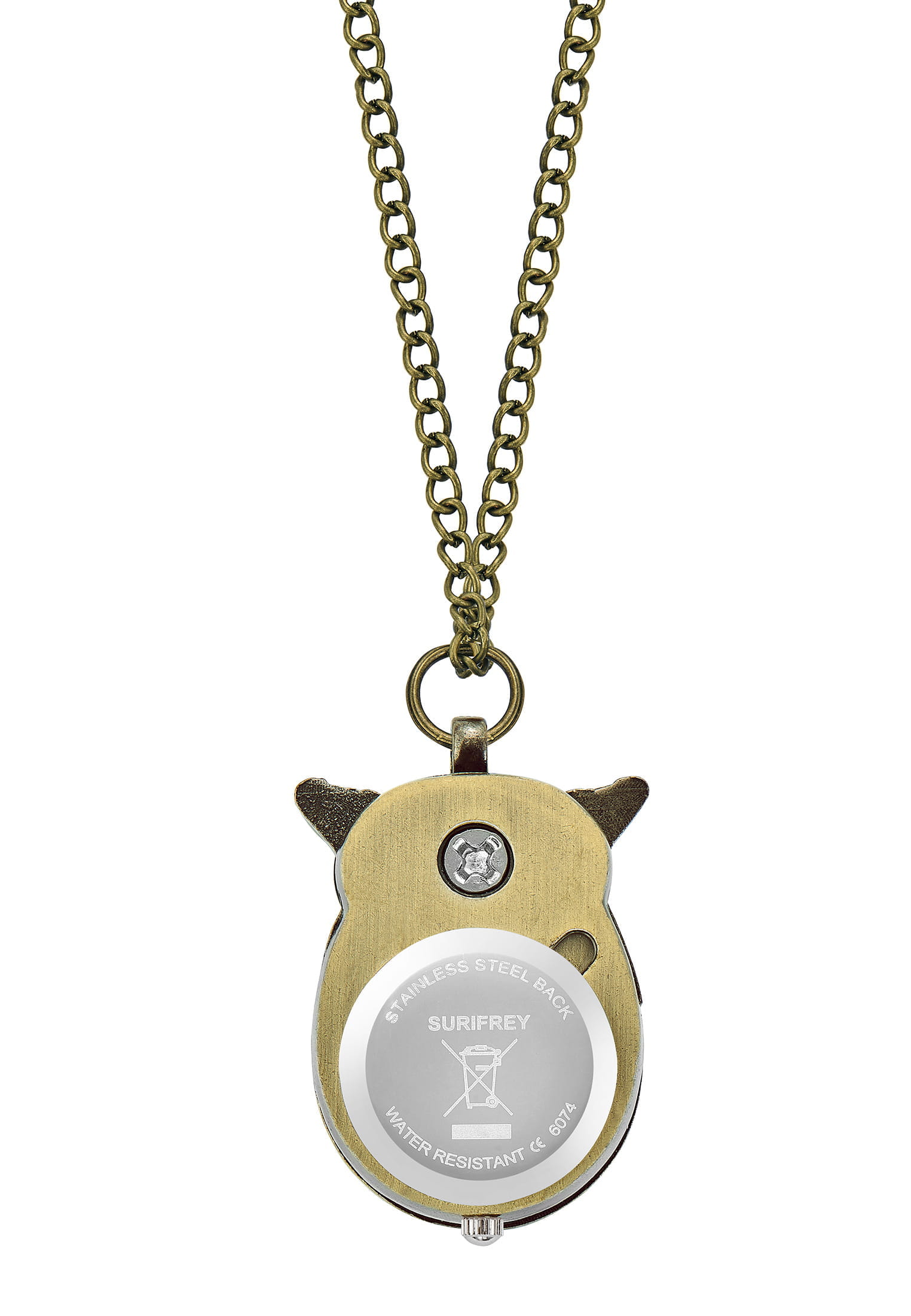 6074_06 SURI FREY Damenuhr mit Halskette SFY Ginny Gold 6074 messing