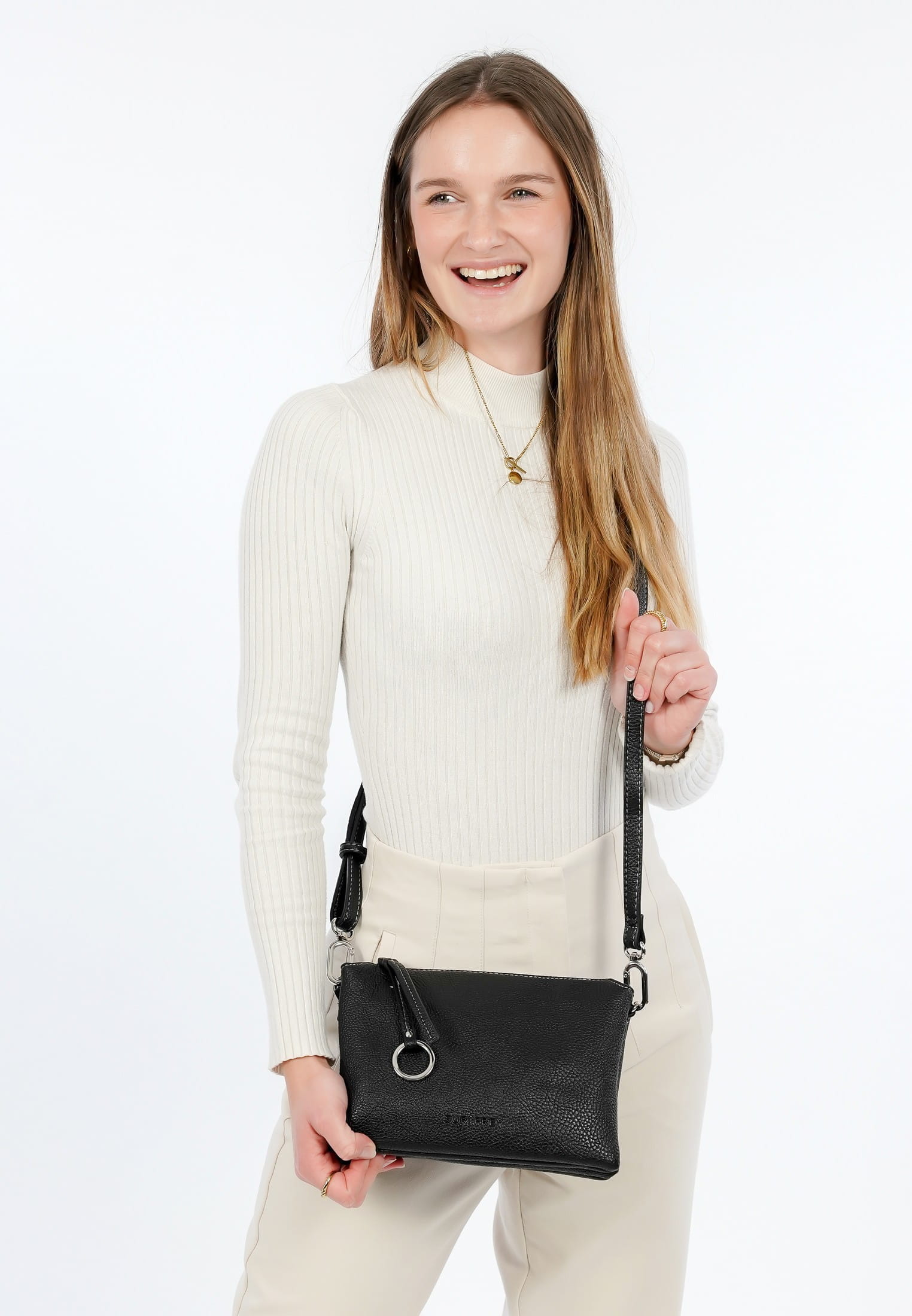 13600100_03 SURI FREY Umhängetasche Debby klein Schwarz 13600100 black 100