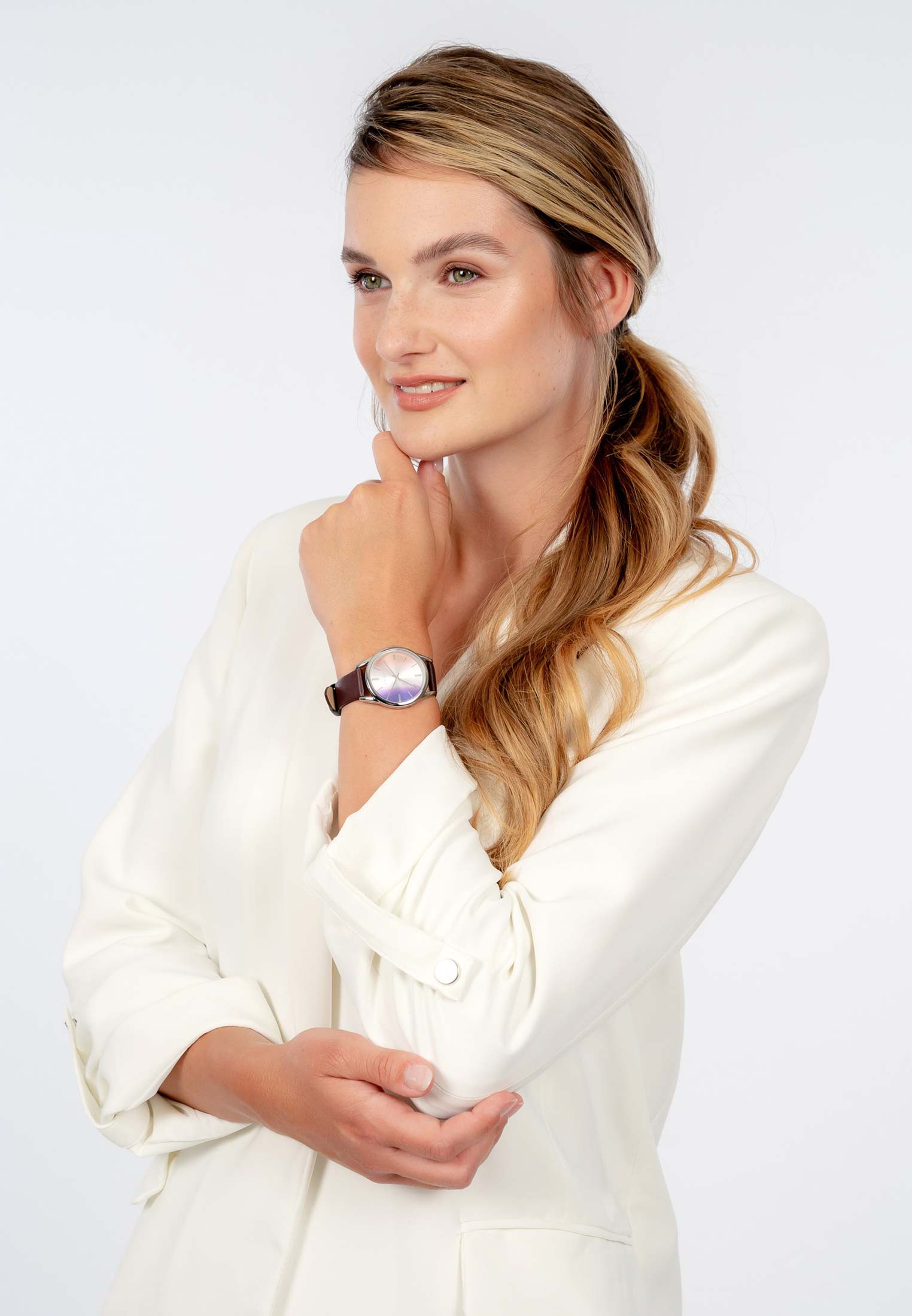 6052_03 SURI FREY Damenuhr Lotty Silber 6052 silber lila