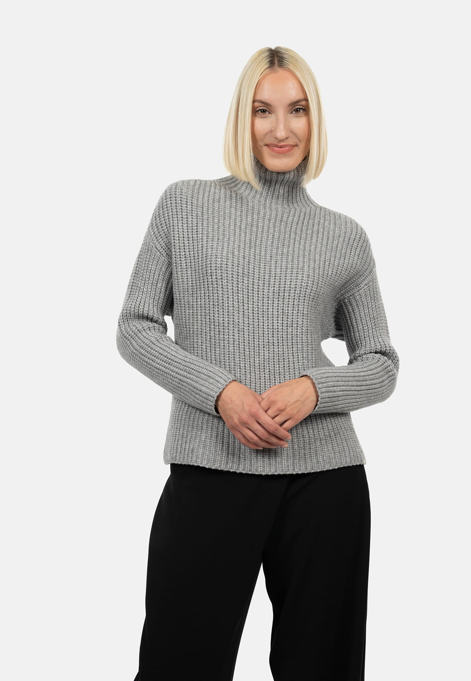 SURI FREY Strickpullover mit Turtleneck SFY Freyday Grau SFW10039-ONESIZE-810 hellgrau 810