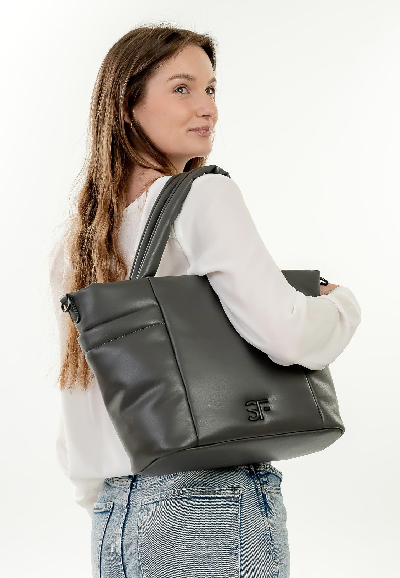 SURI FREY Shopper Baggy mittel Grau 14022840 darkgrey 840