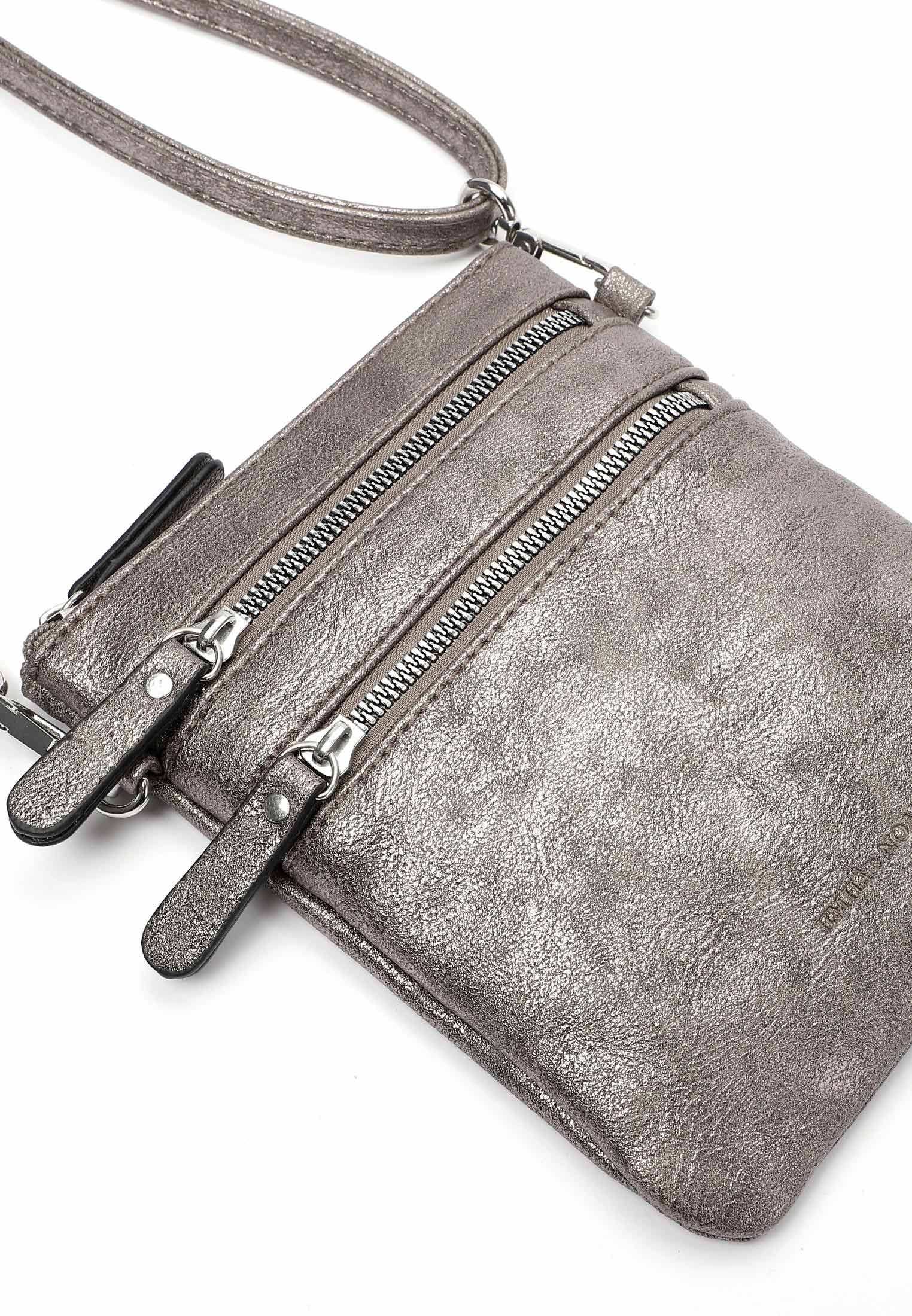 60392833_06 EMILY & NOAH Handtasche mit Reißverschluss Emma Silber 60392833 darksilver 833