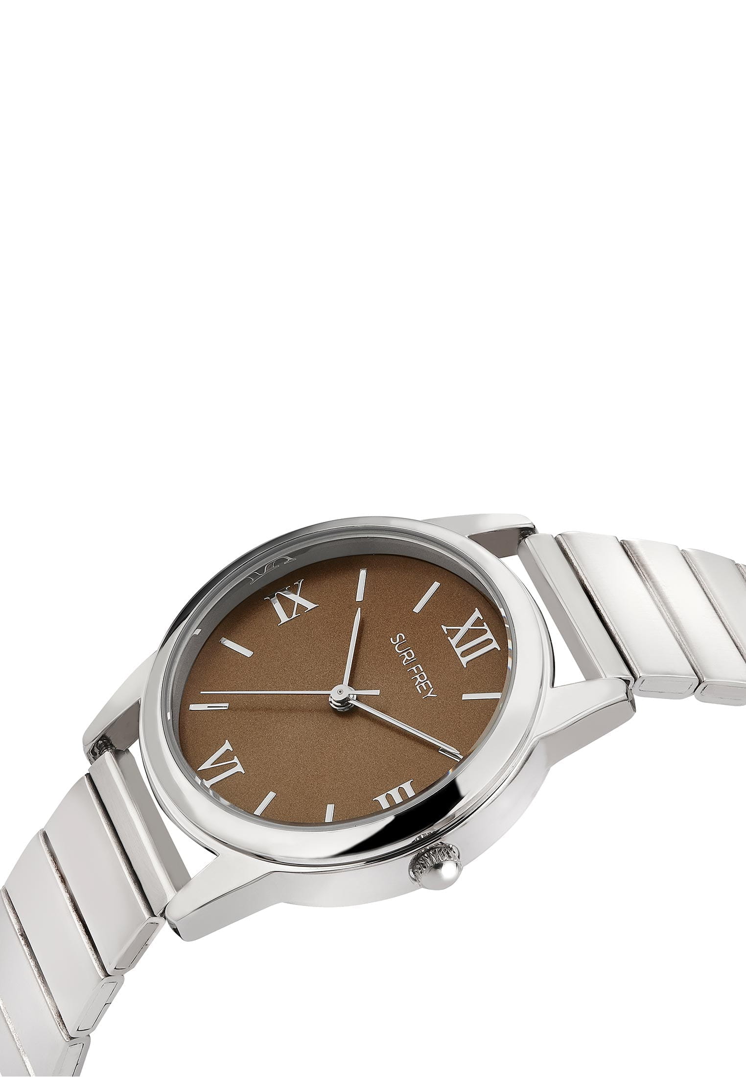 6049_05 SURI FREY Damenuhr Jessy Silber 6049 silber braun