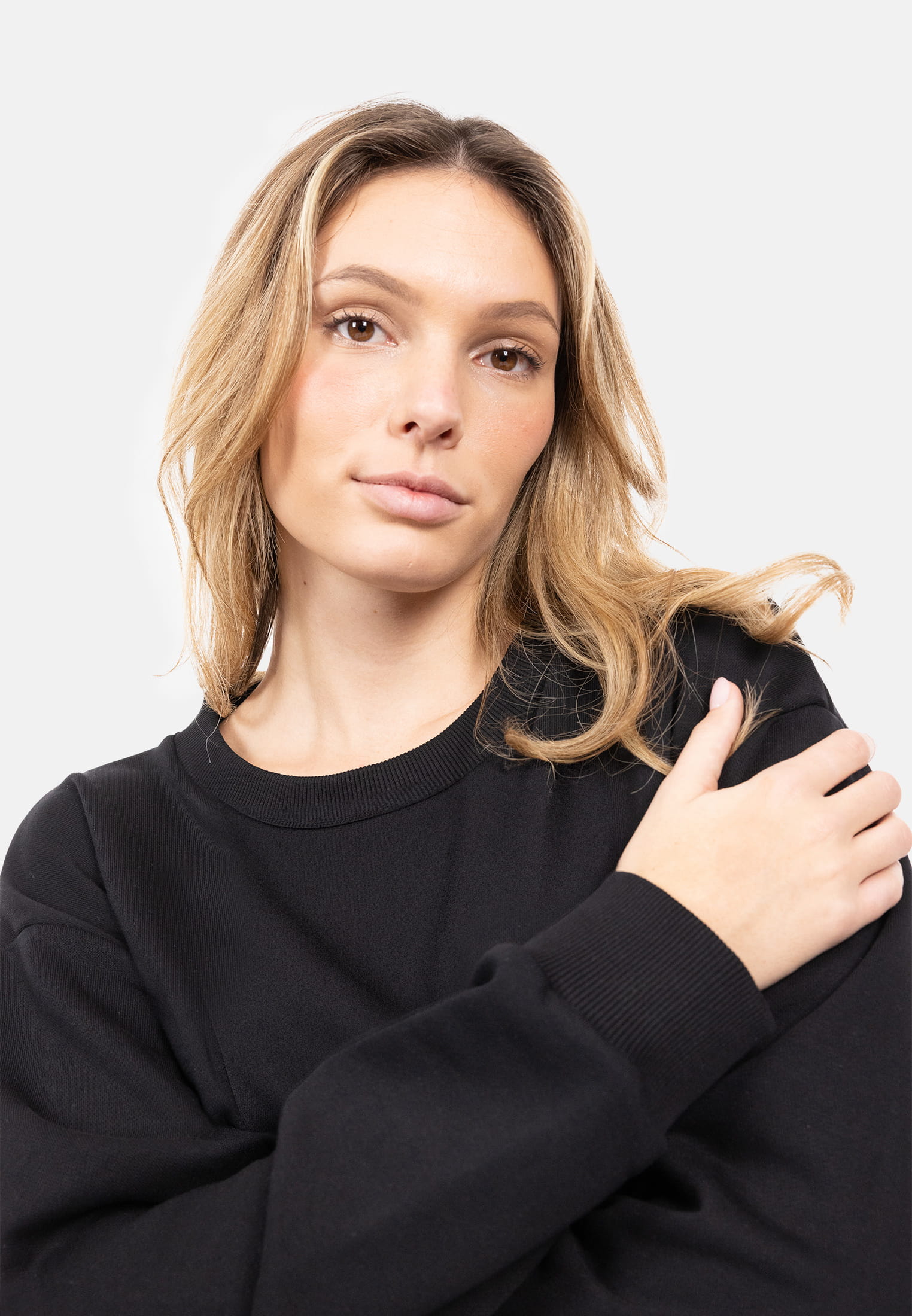 SURI FREY Sweatshirt mit Kordelzug Freyday Schwarz SFW10020-XS-100 XS