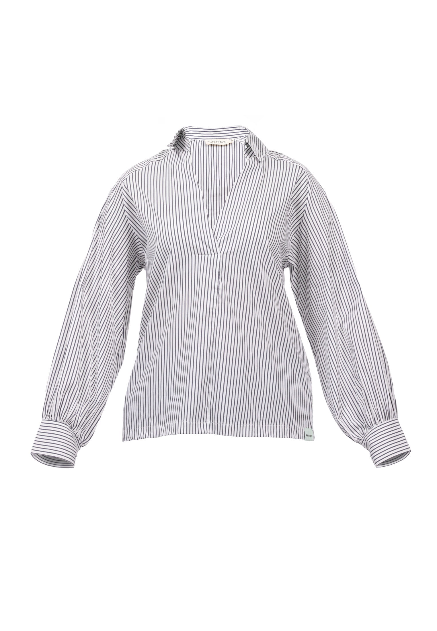 SFW10022-XXL-800_01 SURI FREY Streifenbluse SFY Freyday Grau SFW10022-XXL-800 XXL