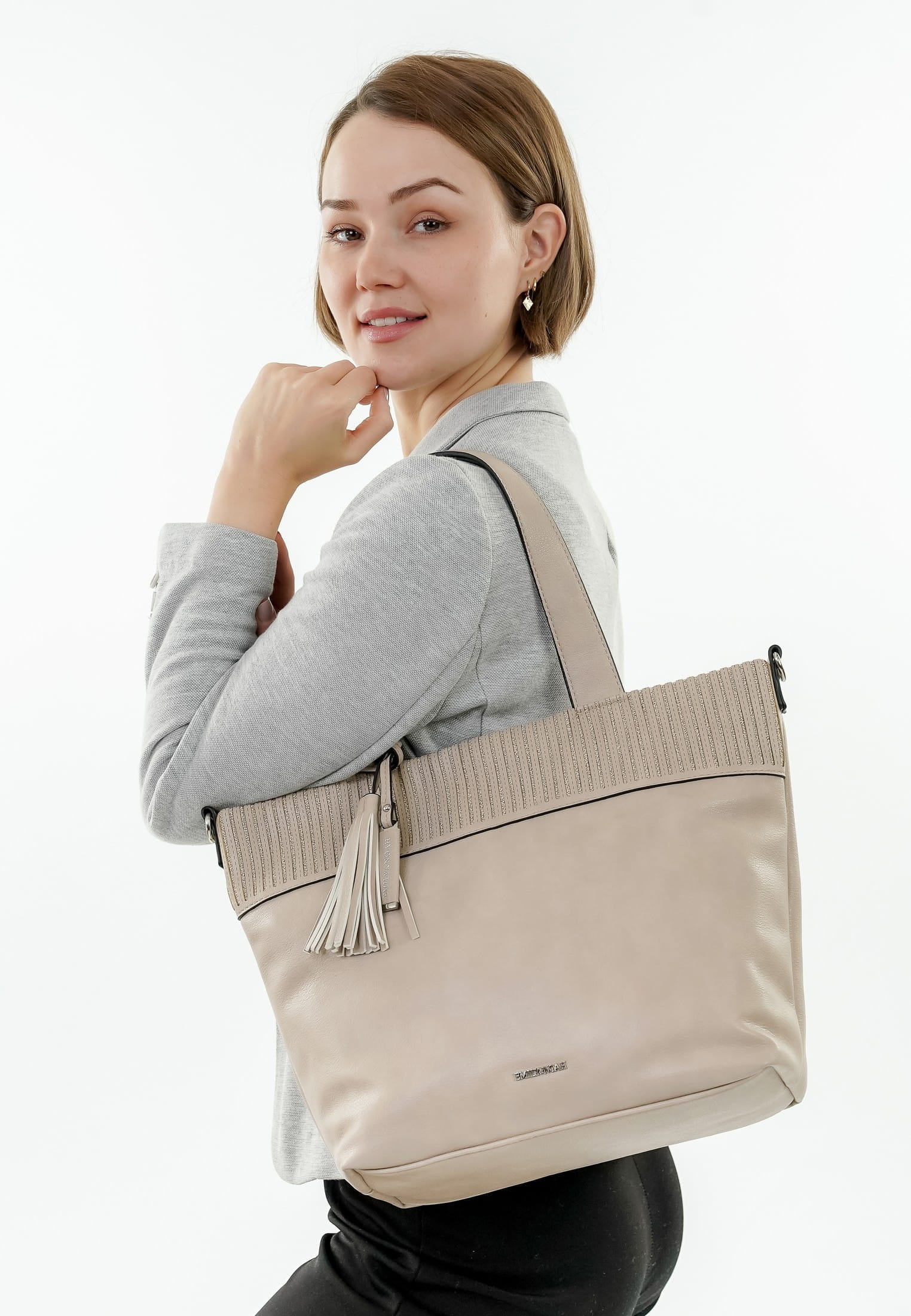 EMILY & NOAH Shopper E&N Brigitte mittel Beige 64504420 sand 420