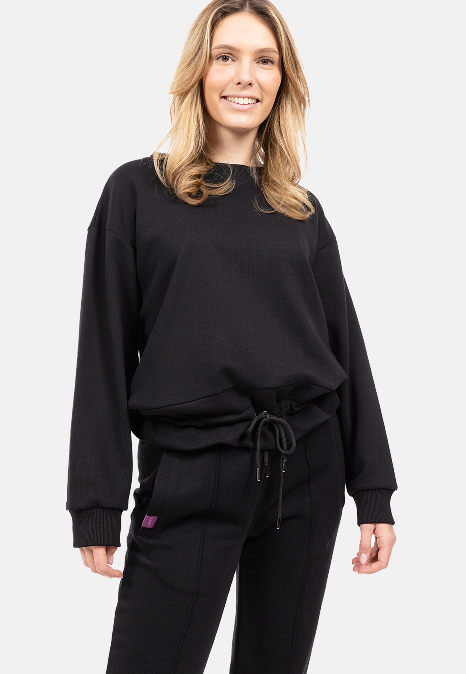 SURI FREY Sweatshirt mit Kordelzug Freyday Schwarz SFW10020-XS-100 XS