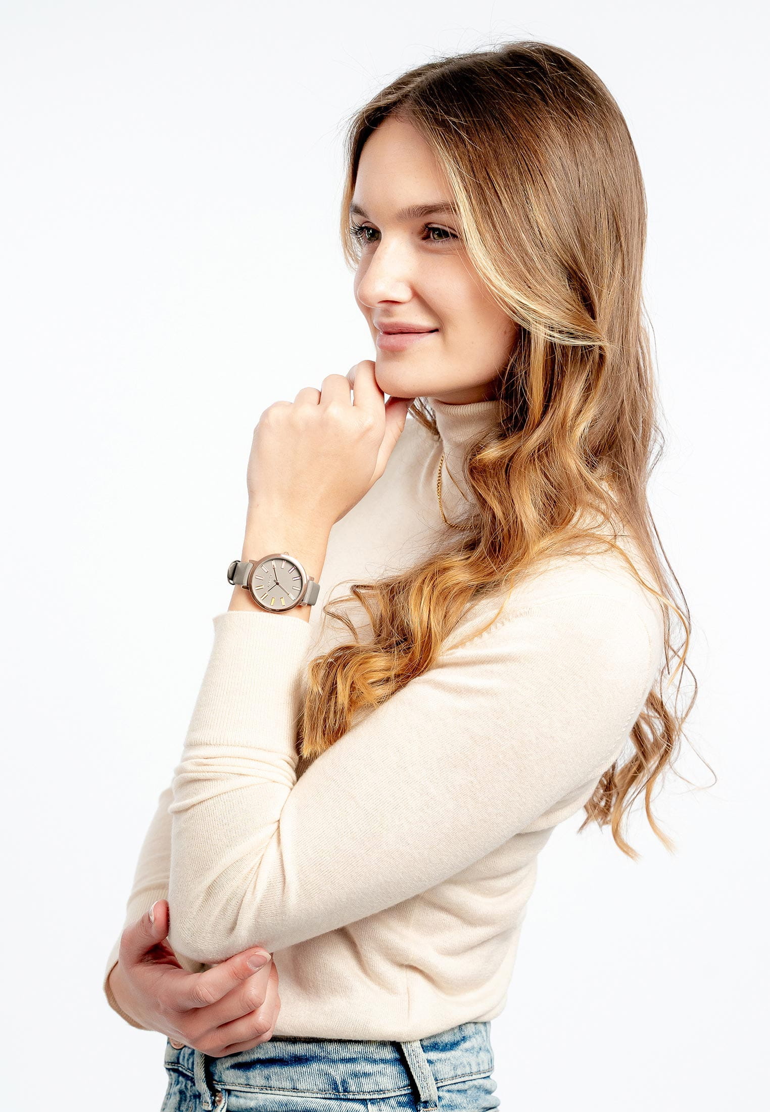 6056_02 SURI FREY Damenuhr Cindy Beige 6056 beige roségold