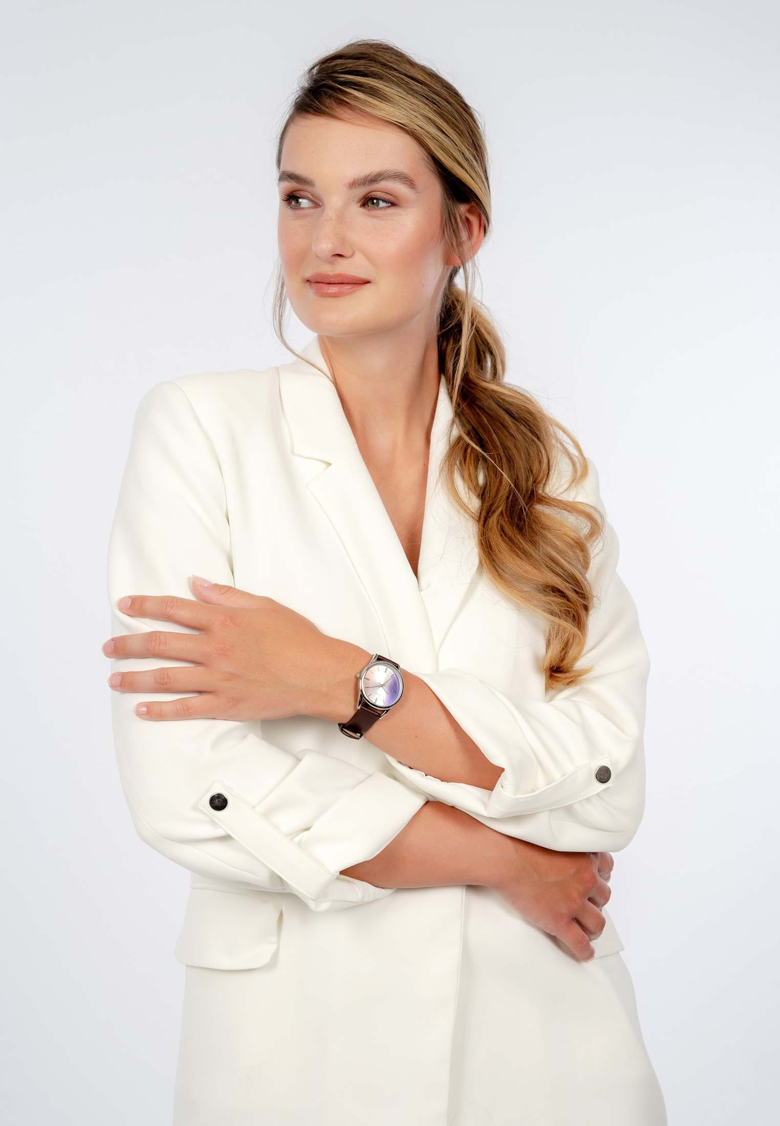 6052_02 SURI FREY Damenuhr Lotty Silber 6052 silber lila