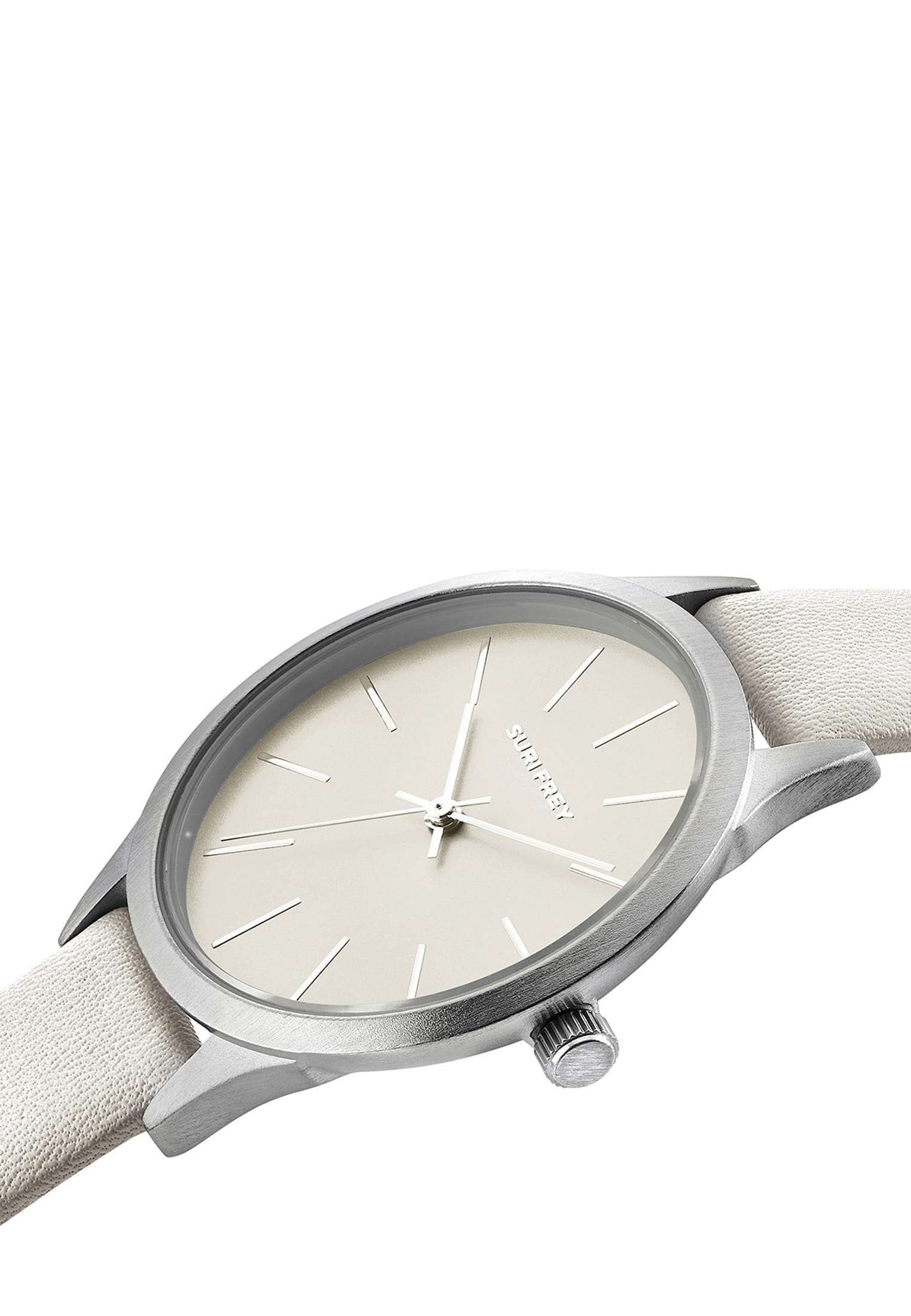 6073_05 SURI FREY Damenuhr SFY Nicky Beige 6073 creme silber