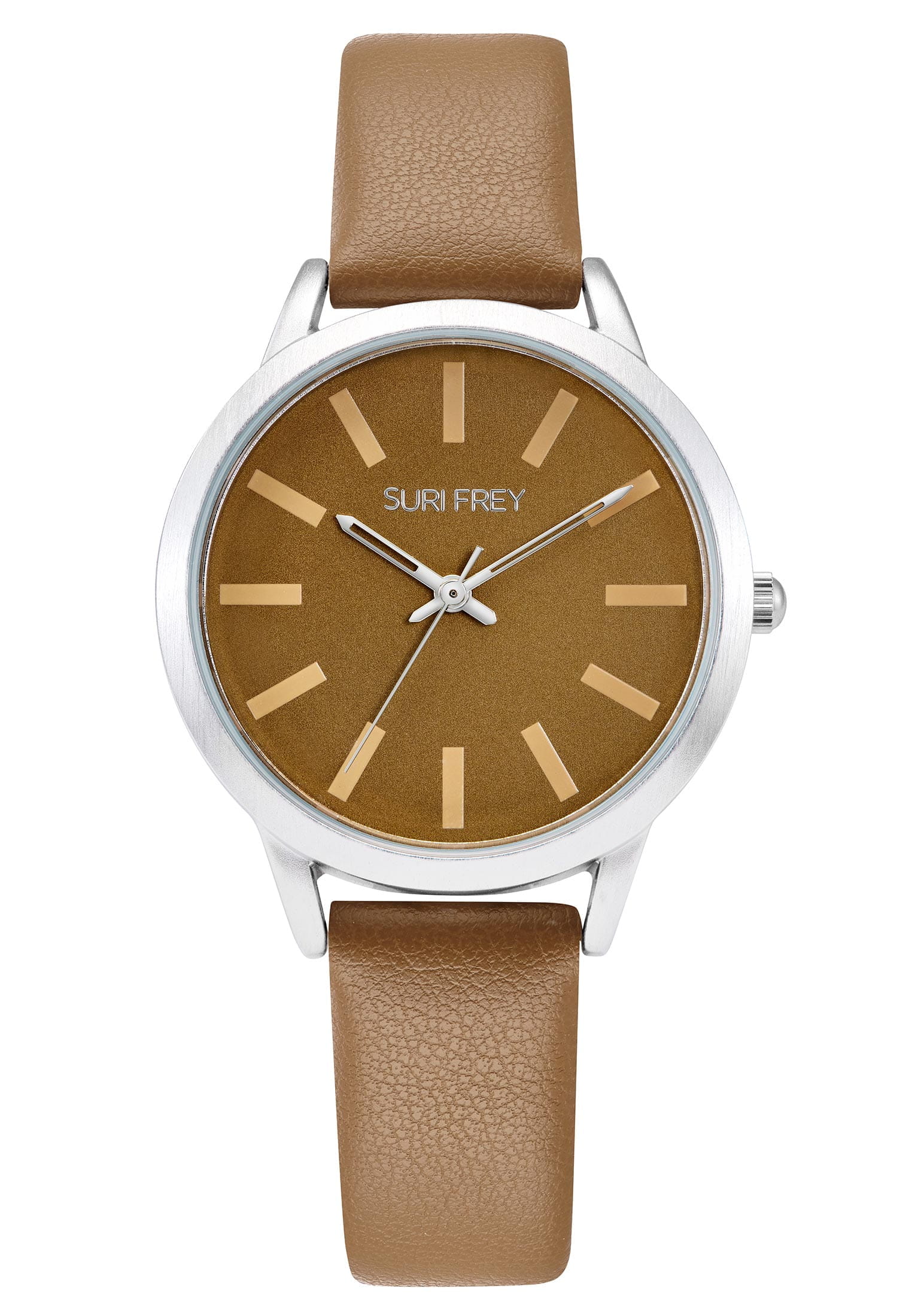 6058_01 SURI FREY Damenuhr Lissy Braun 6058 braun silber