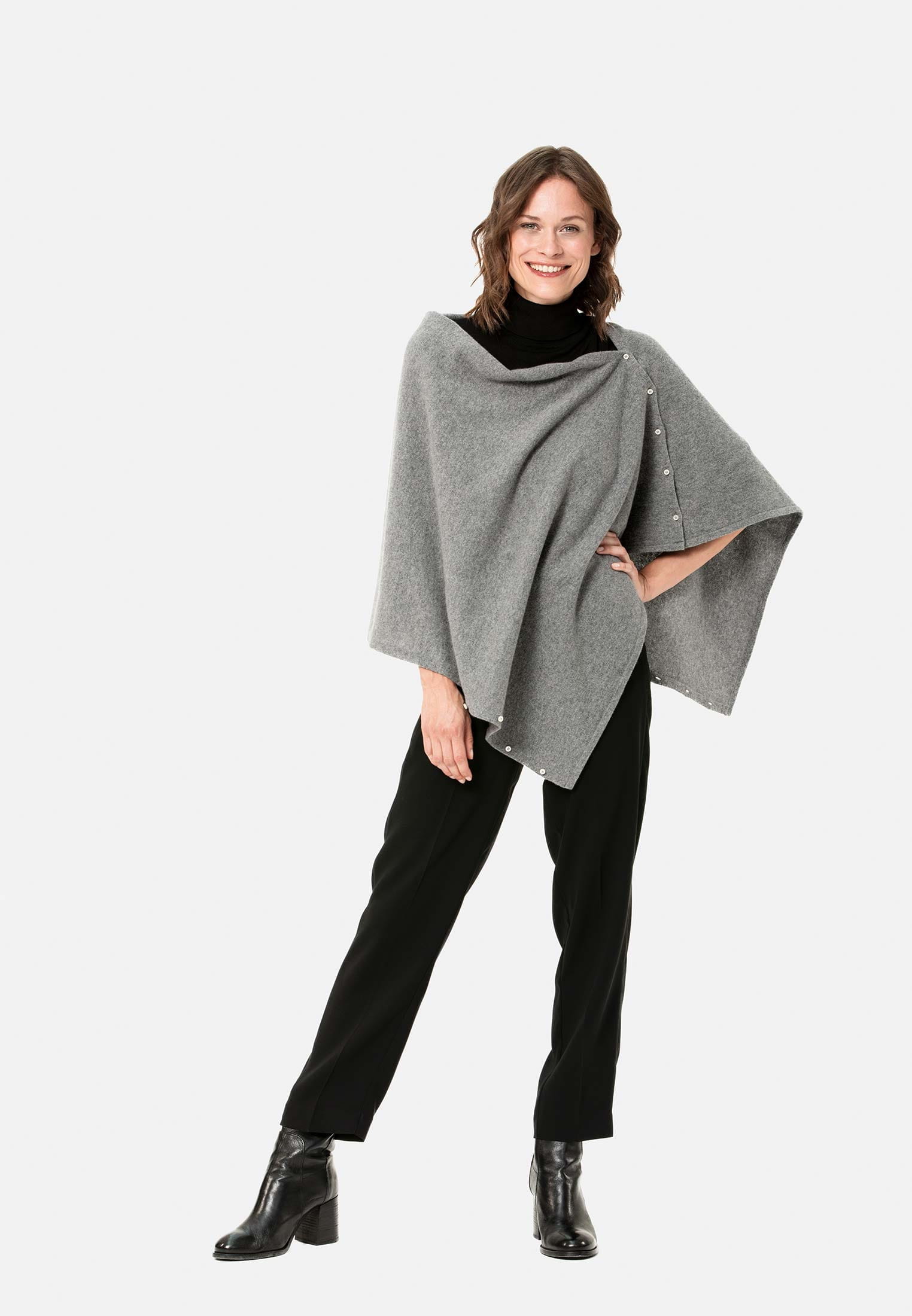 SFW10003-800_02 SURI FREY Poncho-Schal Freyday Grau SFW10003-800 grey 800