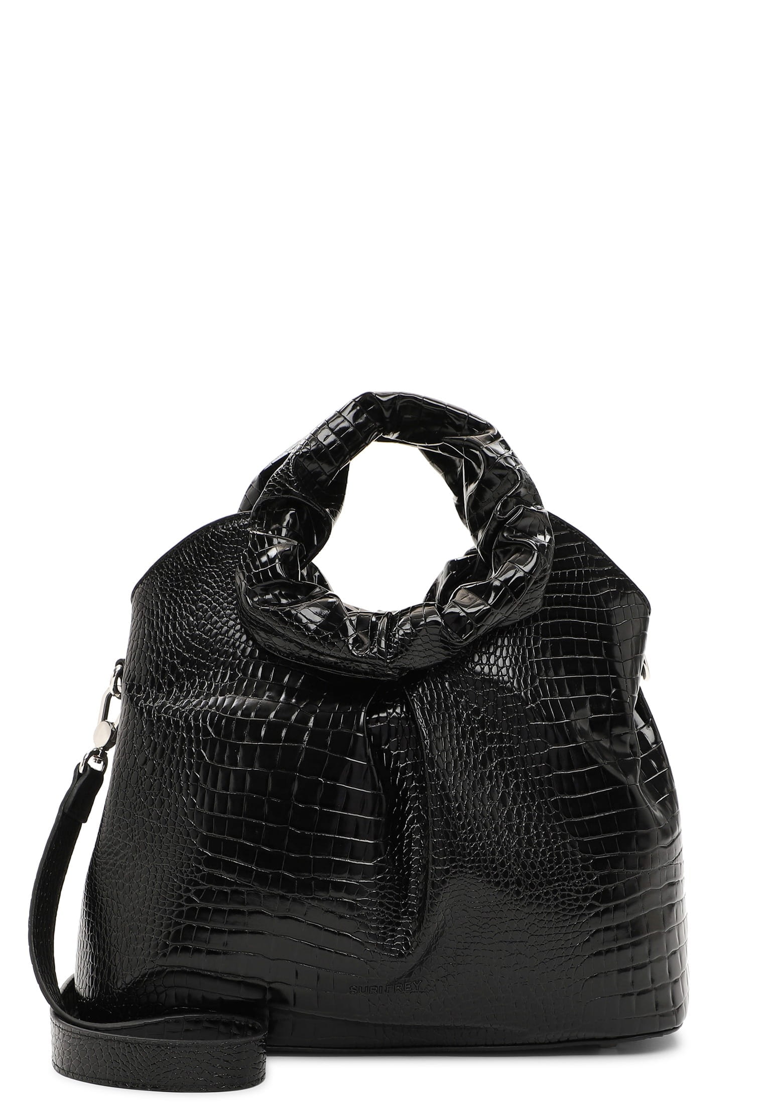 16500198_01 SURI FREY Shopper SFY TechBag klein Schwarz 16500198 black-kroko 198