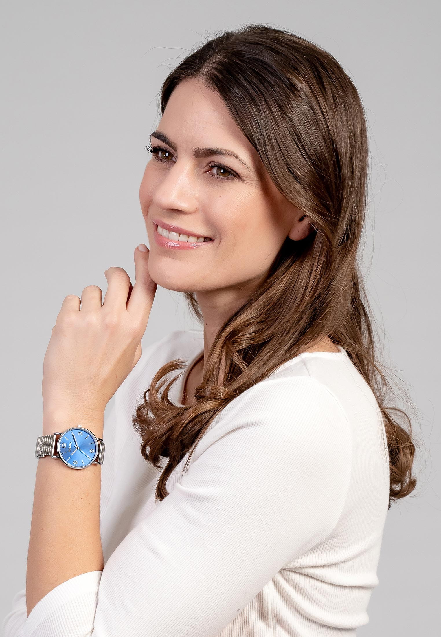 6043_03 SURI FREY Damenuhr Anny Silber 6043 silber blau