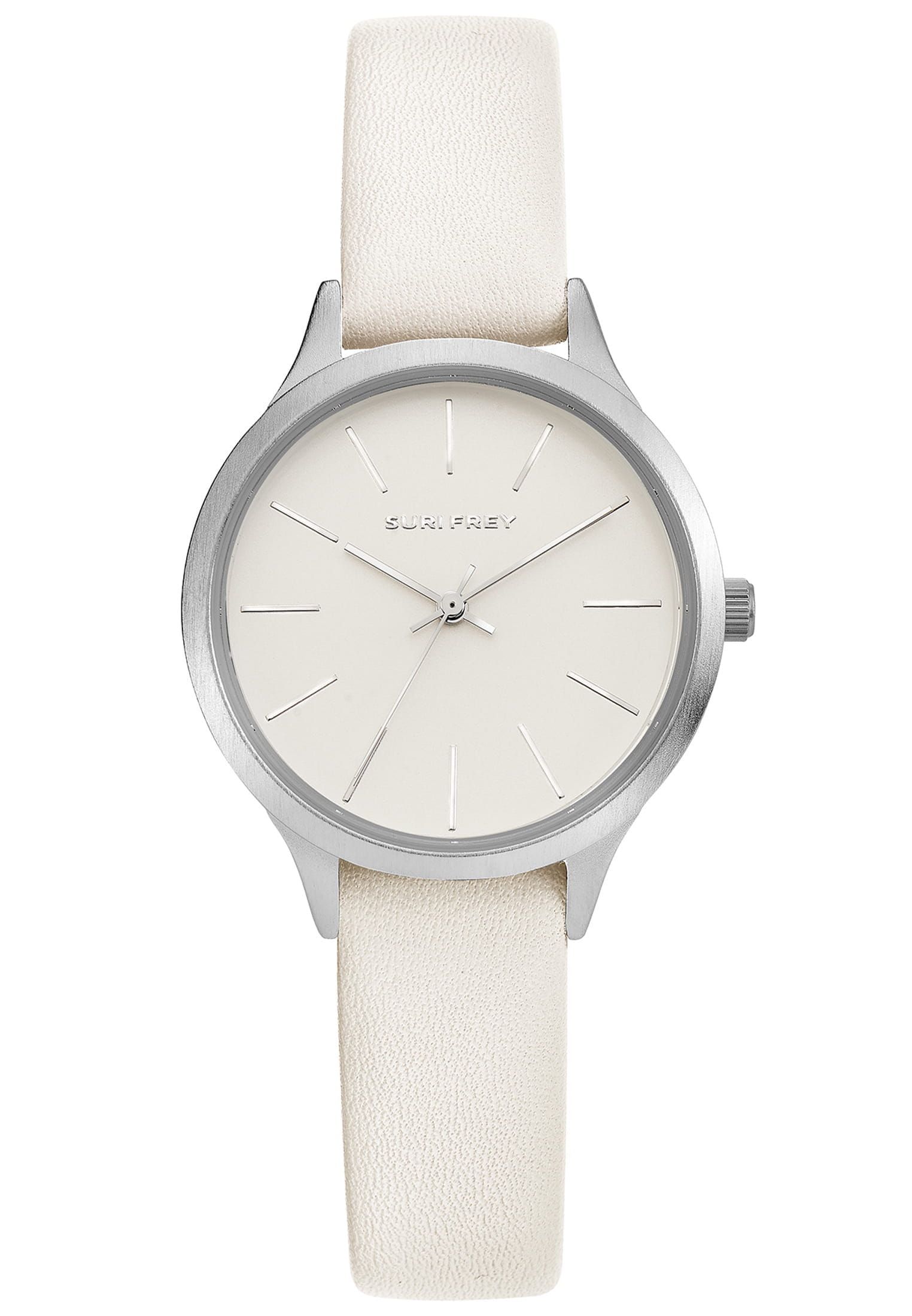 6073_01 SURI FREY Damenuhr SFY Nicky Beige 6073 creme silber