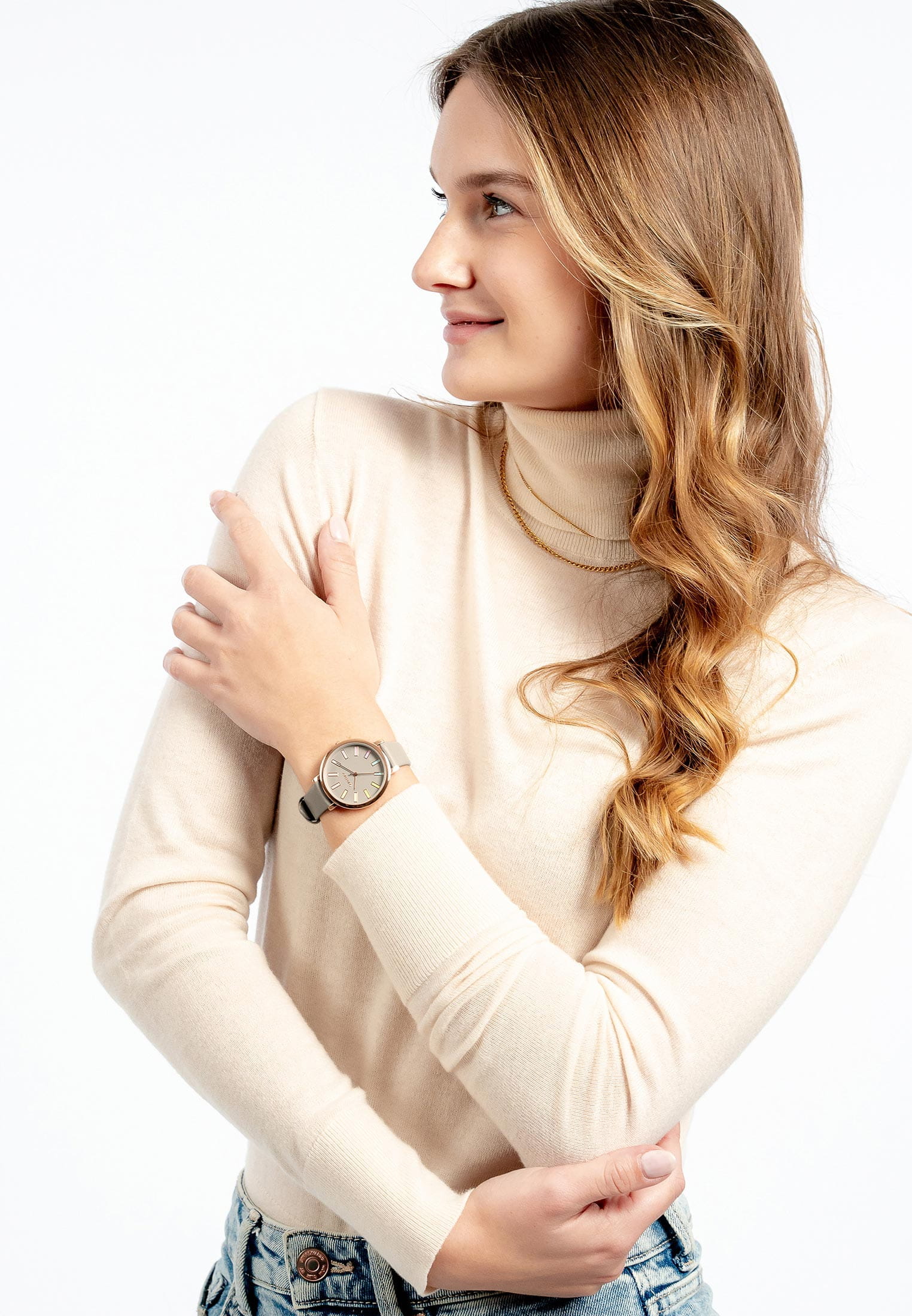 6056_03 SURI FREY Damenuhr Cindy Beige 6056 beige roségold